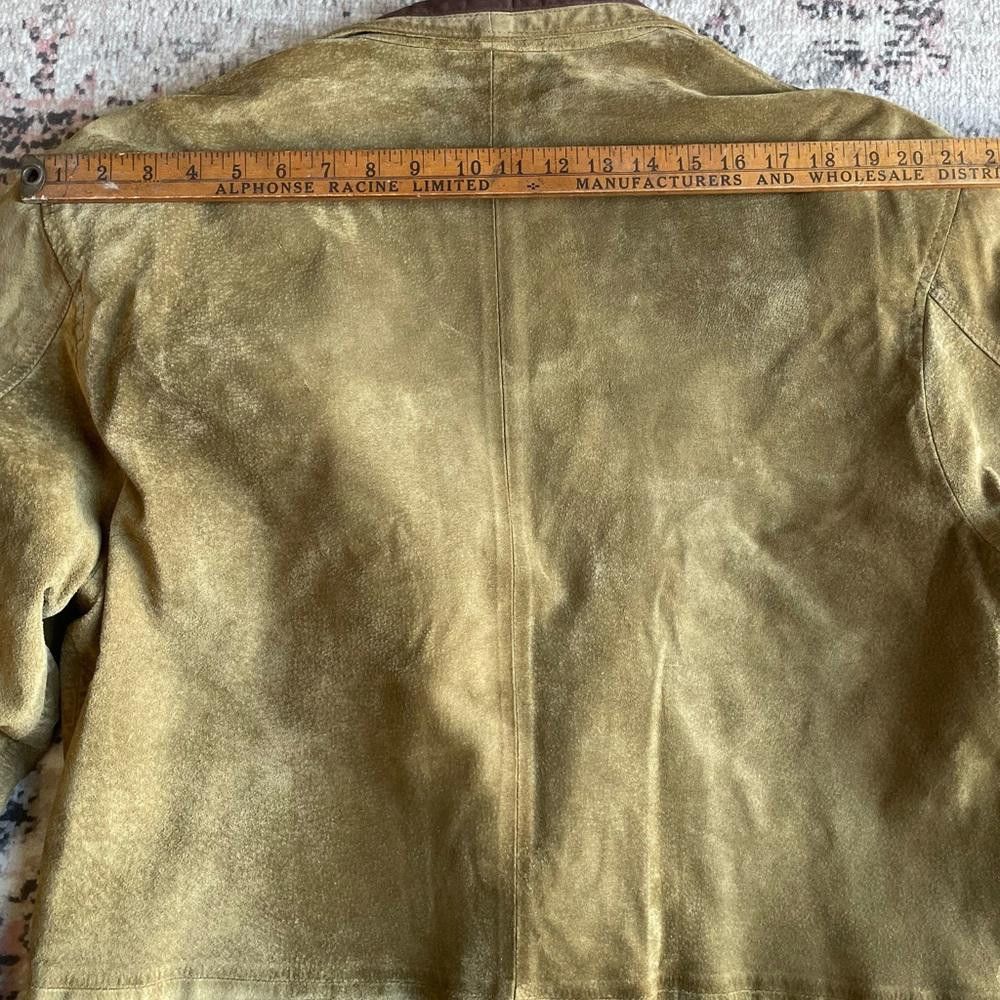 Designer Vintage Real Leather Suede Blazer Size 48R - 3 Thumbnail