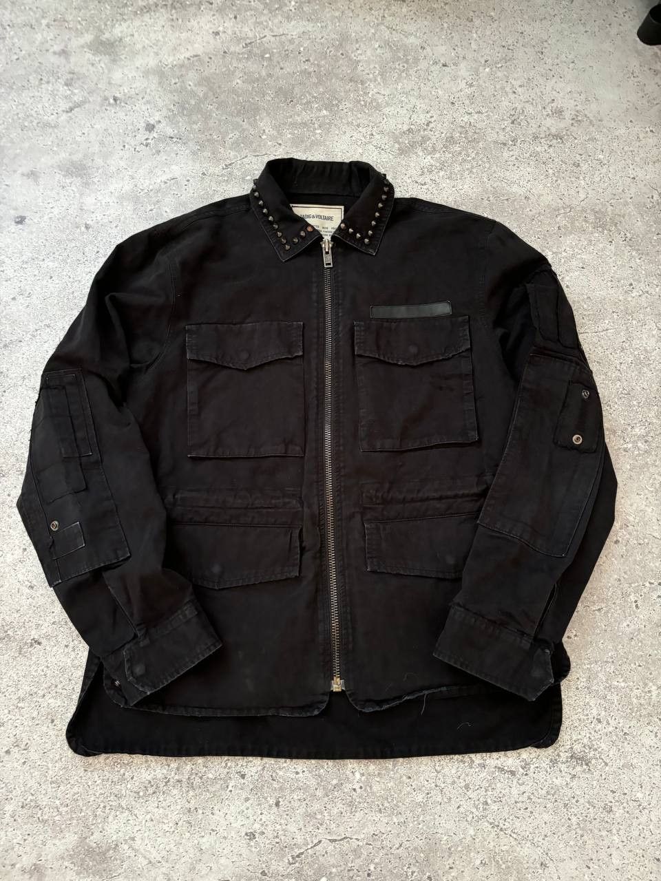Zadig & Voltaire Denim Military Multipocket Spike Jacket Size US M / EU 48-50 / 2 - 2 Thumbnail