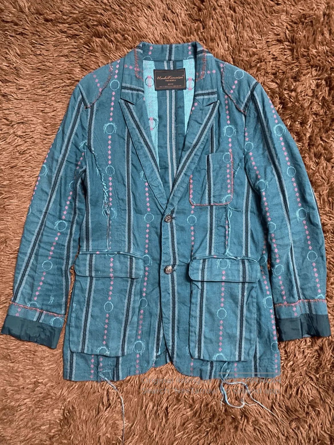 Undercover Undercover 03SS SCAB Pattern Stripe Jacket. Size US M / EU 48-50 / 2 - 1 Thumbnail