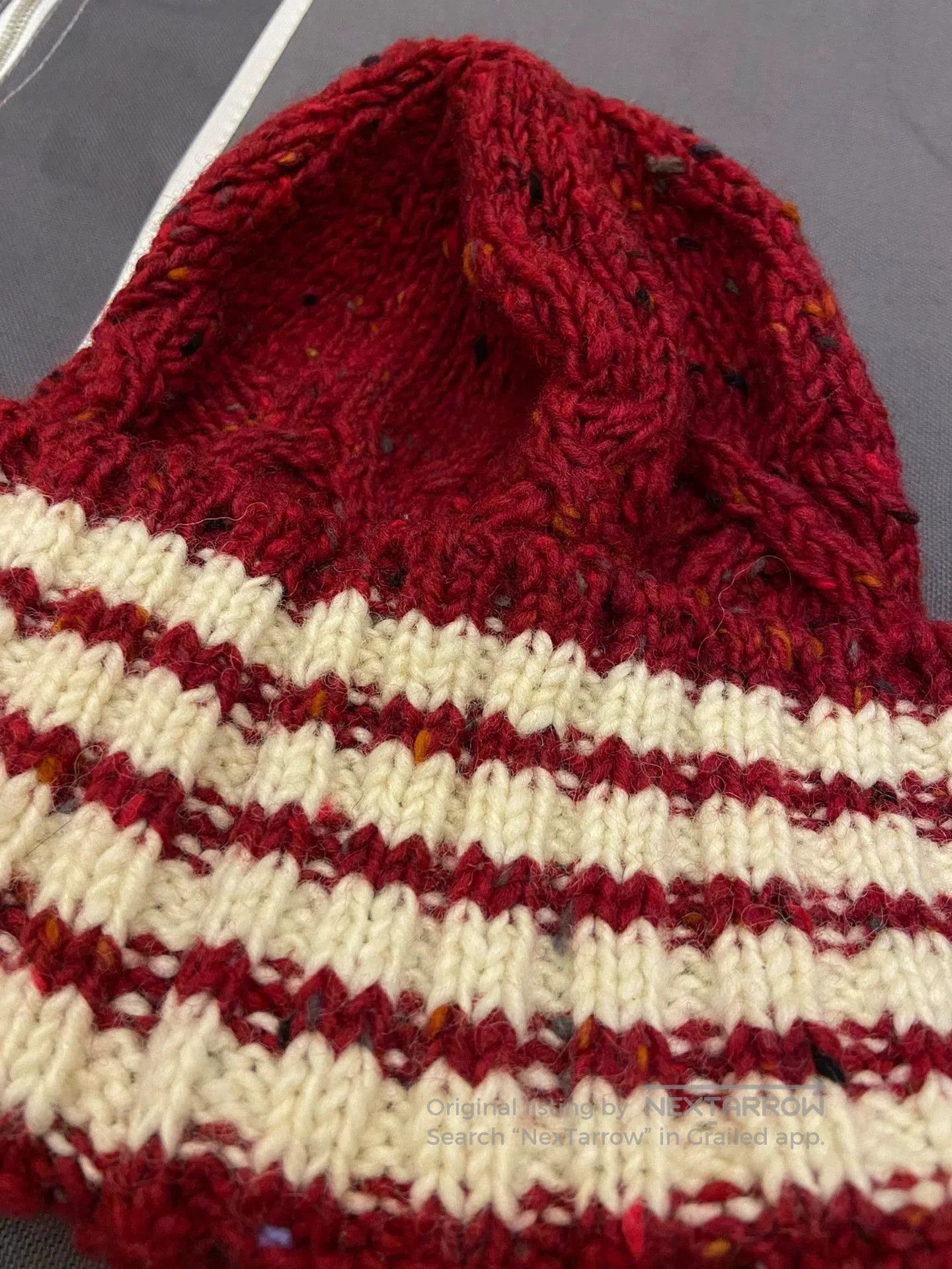 Thom Browne thom browne knitted cap in red and white. Size ONE SIZE - 2 Thumbnail