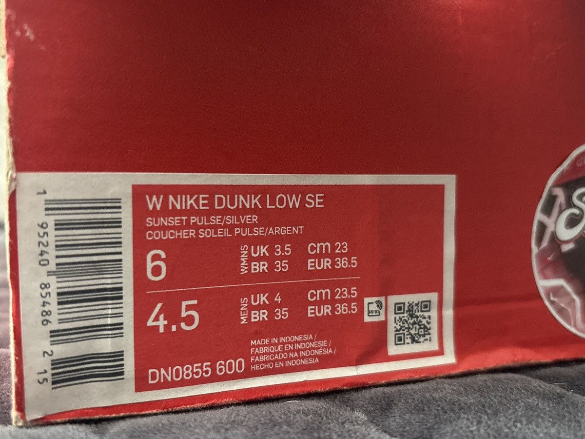 Nike WOMAN’S NIKE DUNK LOW SE “Sunset Pulse” Size US 6 / IT 36 - 7 Thumbnail