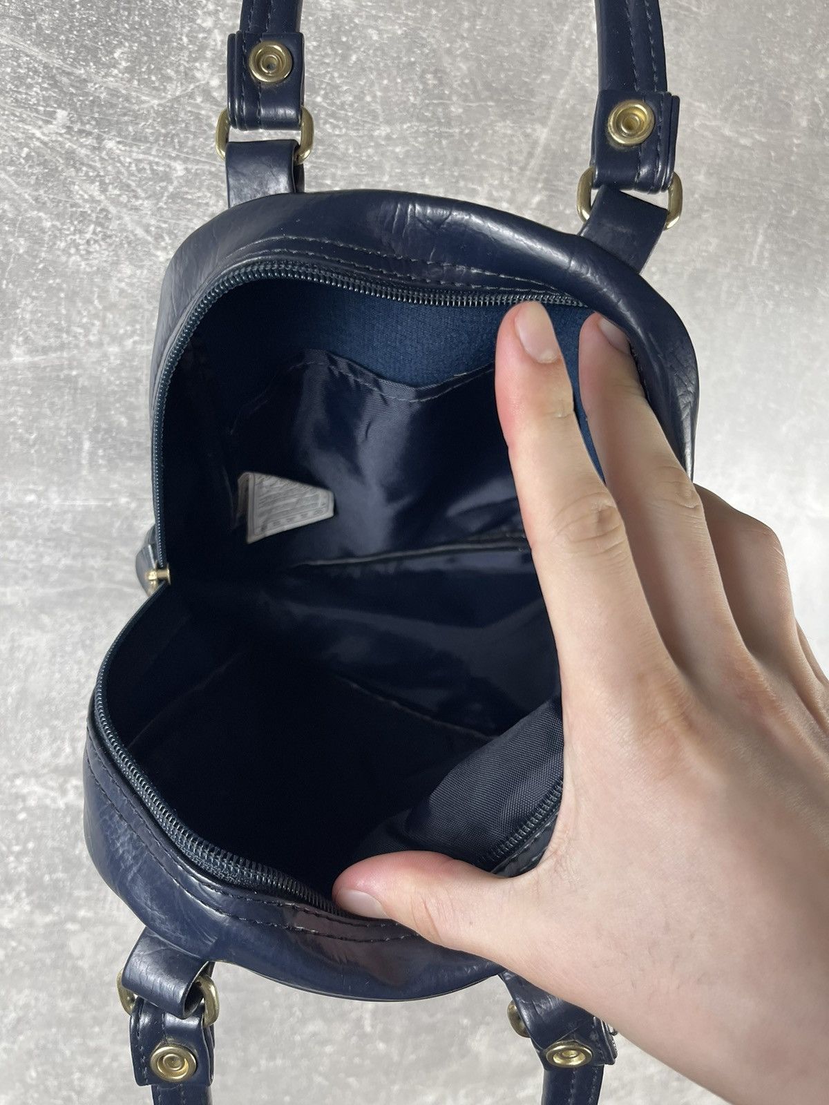 Puma Vintage Puma Mini Boston Bag Black Faux Leather Handbag Size ONE SIZE - 11 Thumbnail