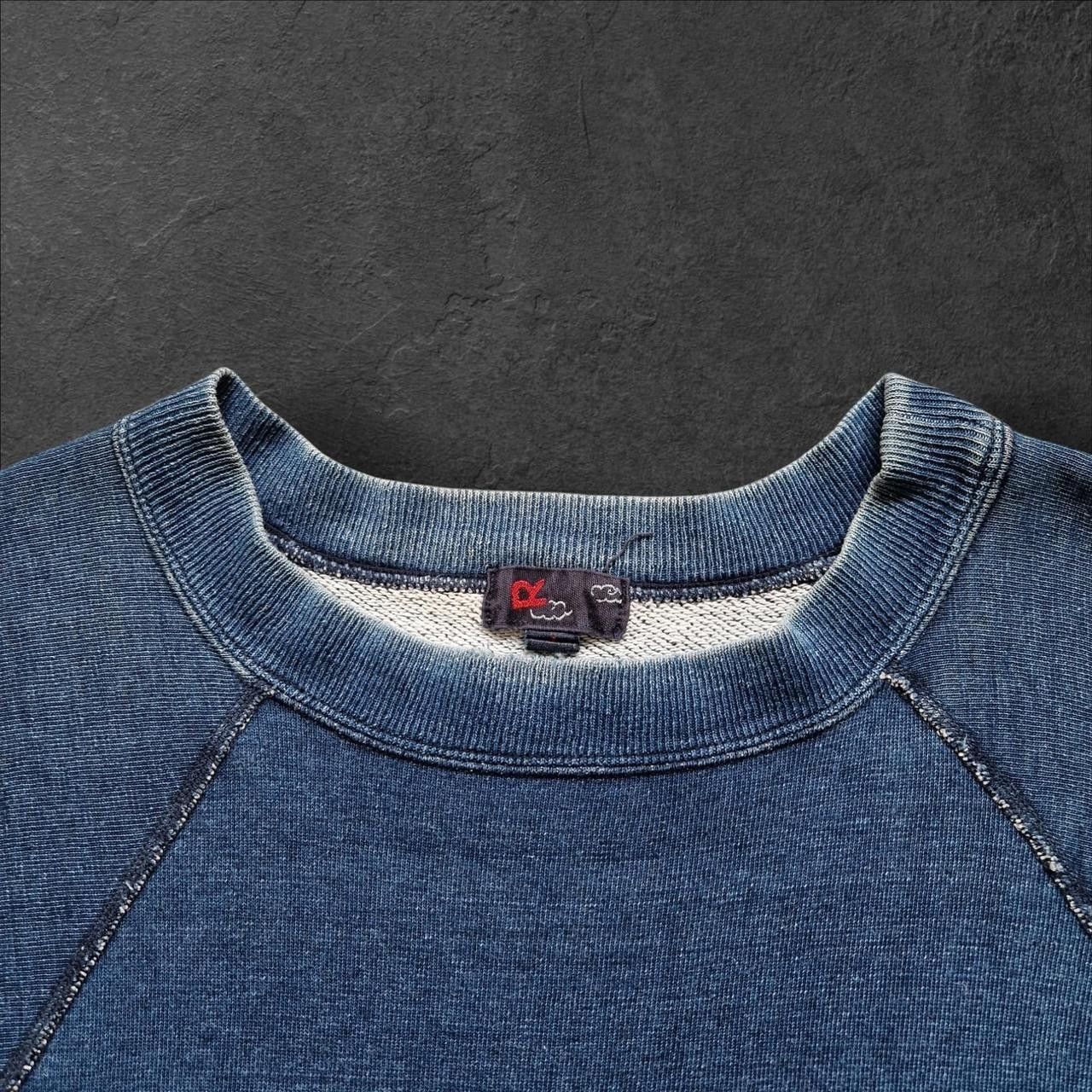 45rpm vintage 45RPM indigo dyed loop wheel raglan sweatshirt Size US XL / EU 56 / 4 - 5 Thumbnail