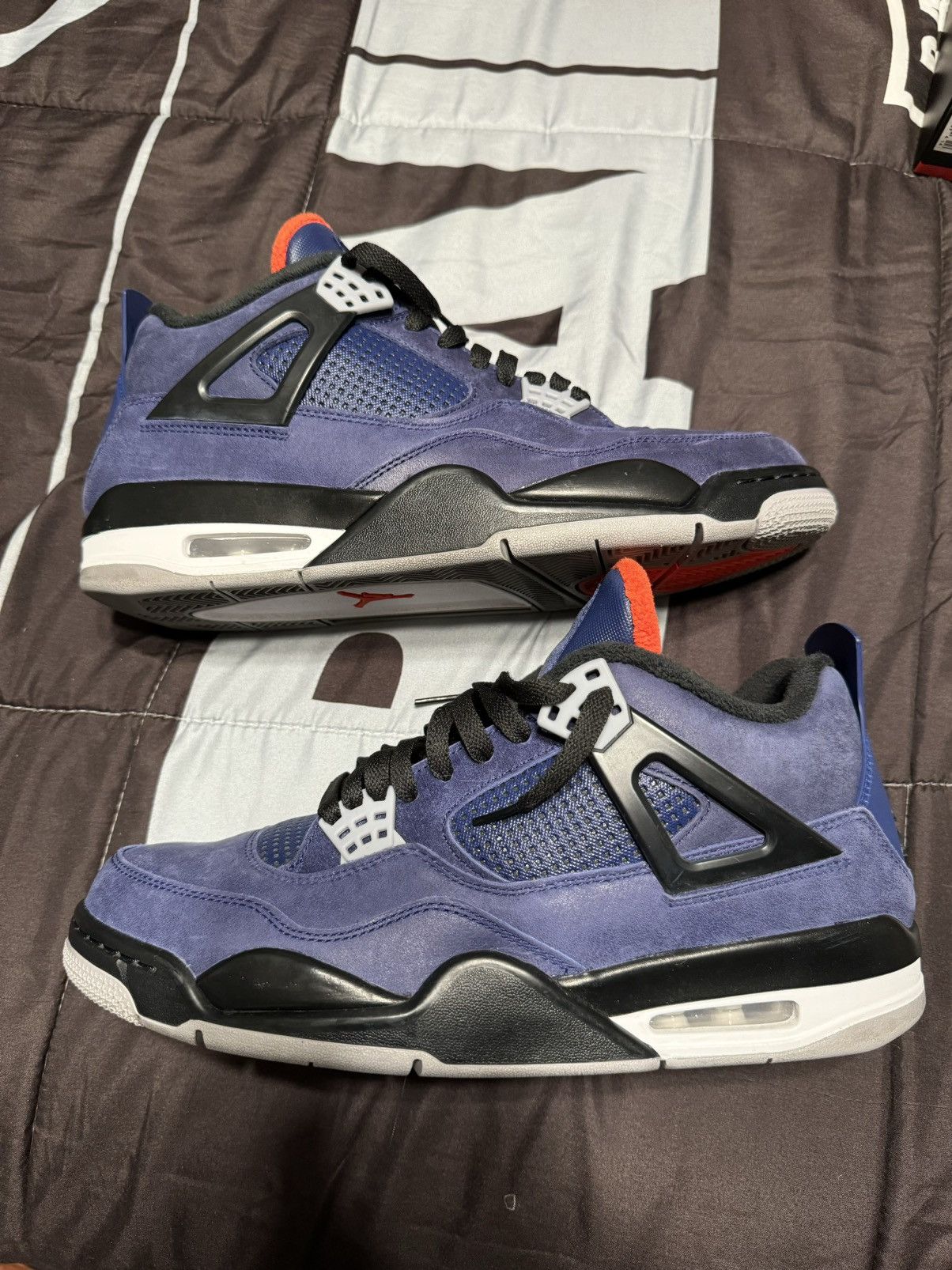 Jordan 4 Retro Wntr Blue Hi Top Sneakers