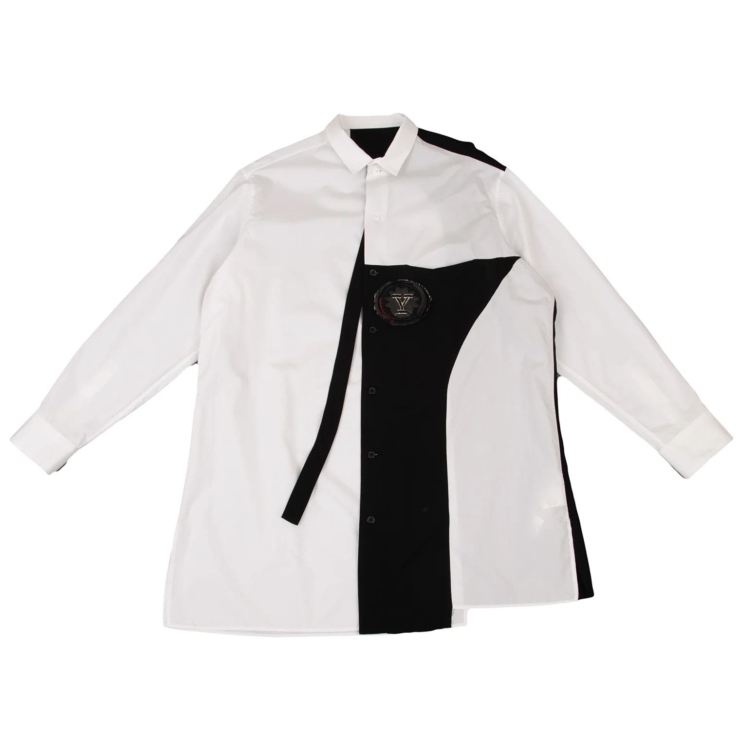 Yohji Yamamoto Yohji Yamamoto Cotton Front Design Long Shirt Size US S / EU 44-46 / 1 - 1 Thumbnail