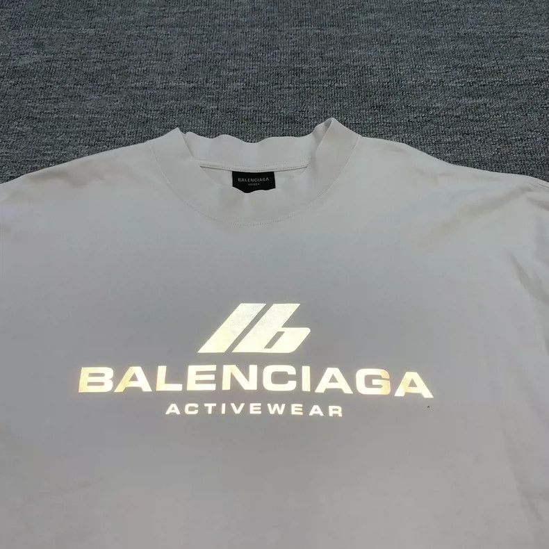 Balenciaga Balenciaga White new reflective LOGO short sleeve Size US L / EU 52-54 / 3 - 9 Thumbnail