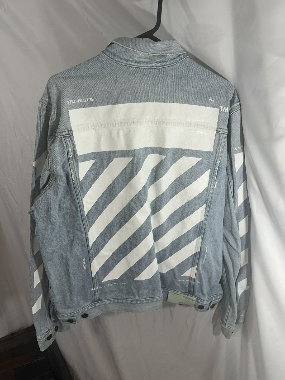 Off-White OFF WHITE STRIPE DENIM JACKET Size US L / EU 52-54 / 3 - 10 Thumbnail