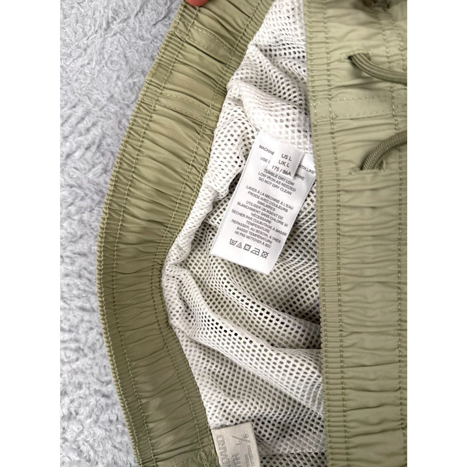 Vintage Standard Cloth Swim Trunks Mens Large Green Lined Elastic Waist Beach Pool 36x6 Regular Men Green Trunks Beach Men’s? Size US 33 - 7 Thumbnail