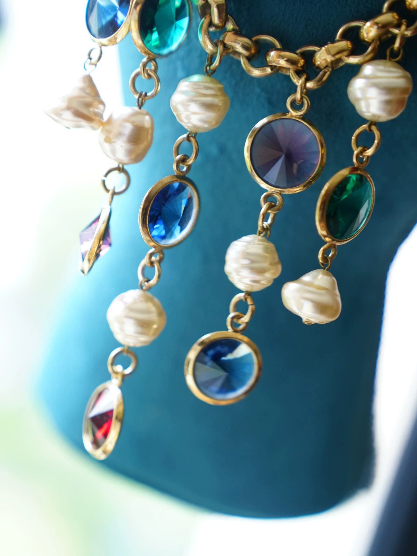 Vintage Vintage French Crystal Pearl Necklace Size ONE SIZE - 7 Thumbnail