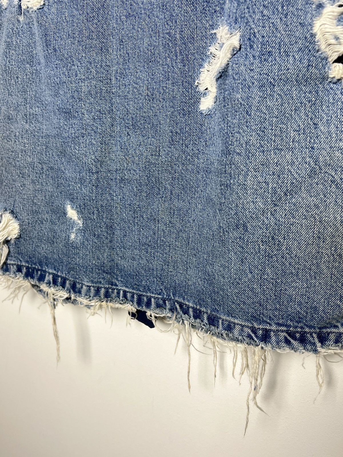 Acne Studios acne y2k denim thrashed skirt Size 26" / US 2 / IT 38 - 9 Thumbnail