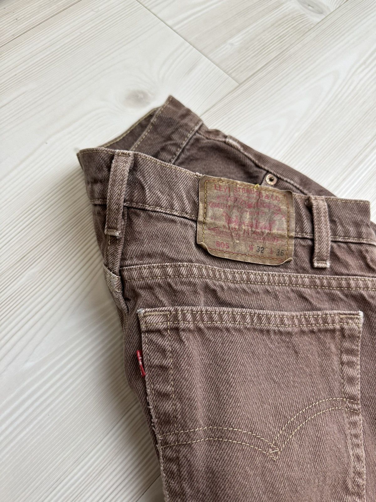 Levi's Vintage Clothing Vintage Levi’s 505 32/36 brown distressed Size US 32 / EU 48 - 5 Thumbnail