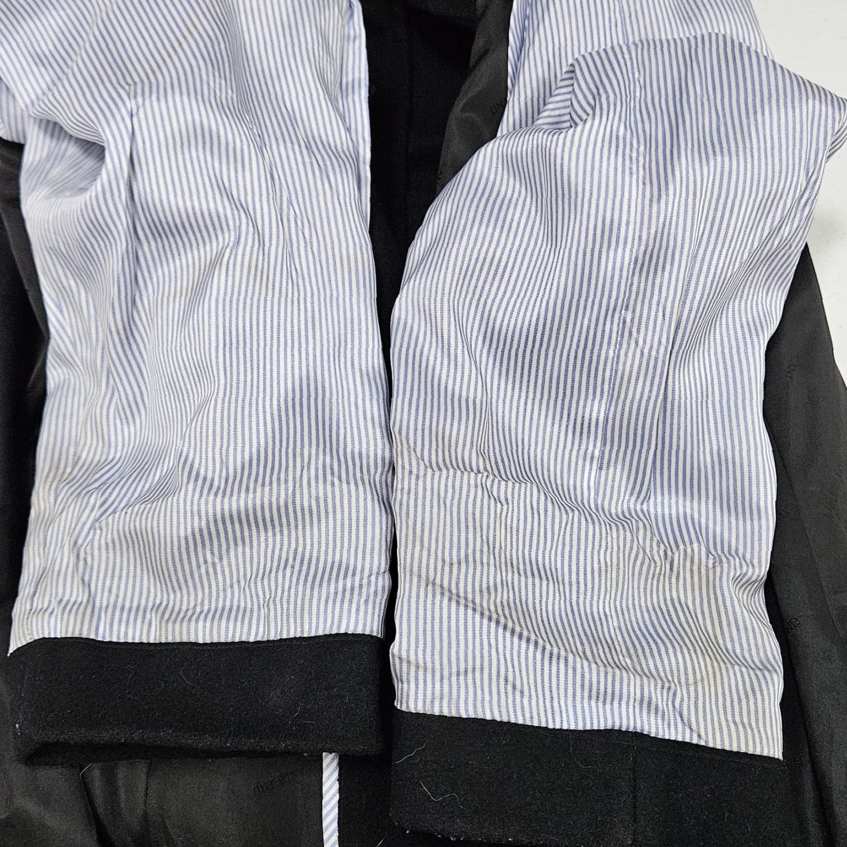 Lands' End VINTAGE Lands' End Black Wool Cashmere Blend Buttoned Collared Lined Overcoat 22W Size 3XL / US 20-22 - 6 Thumbnail