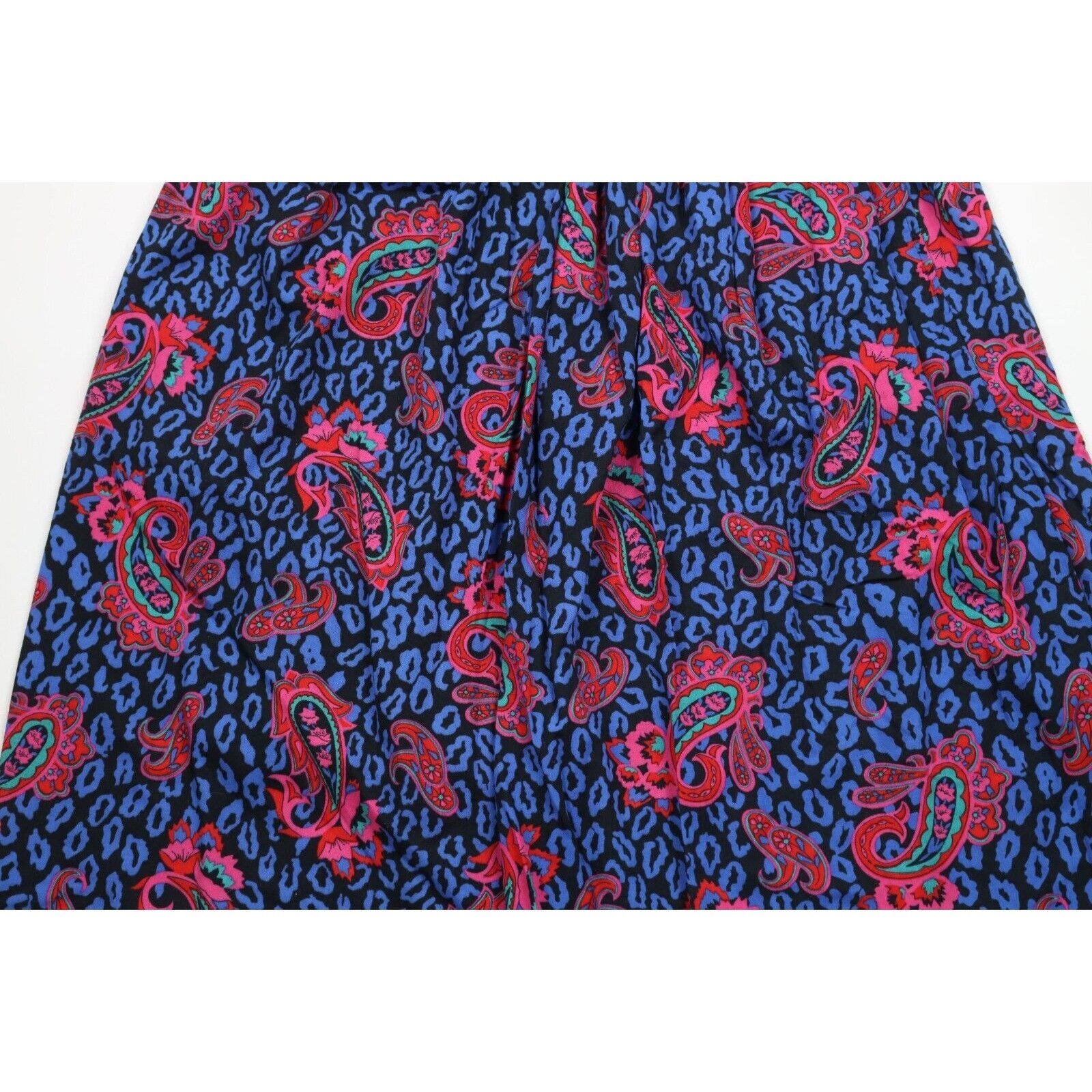 Vintage Vintage 70s Streetwear Rainbow Paisley Pleated Skirt Size 38" / US 16 / IT 52 - 3 Thumbnail
