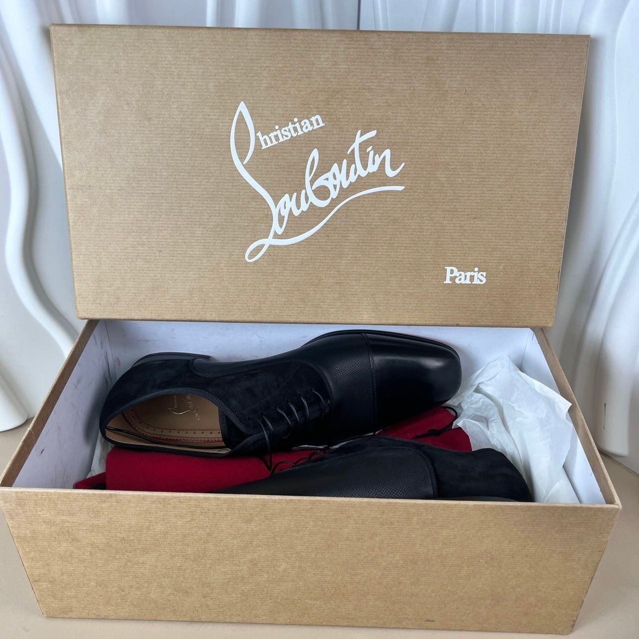 Christian Louboutin Christian Louboutin Mens Greggo Flat Calf Leather Shoes Size Size US 8 / EU 41 - 4 Thumbnail