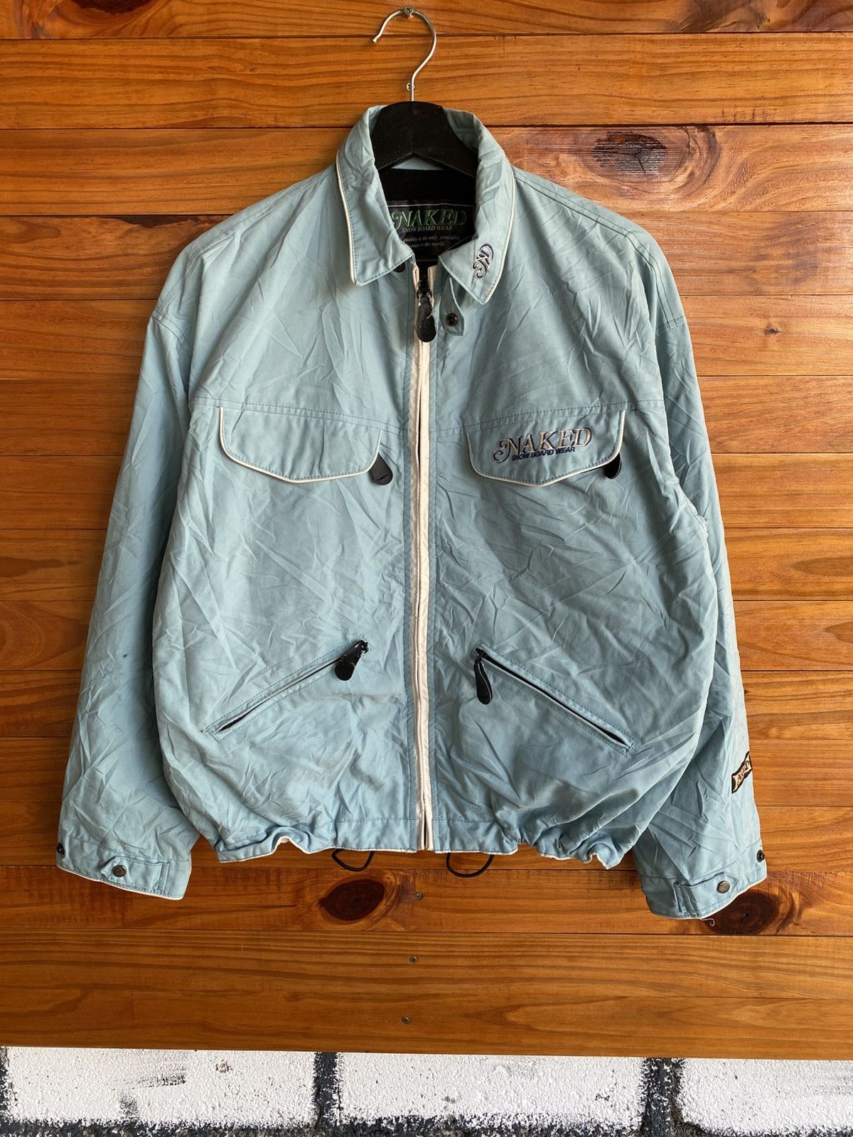 Japanese Brand Vintage Naked Snowboard Wear Light Blue Jacket Delfy 1000 Size US S / EU 44-46 / 1 - 3 Thumbnail