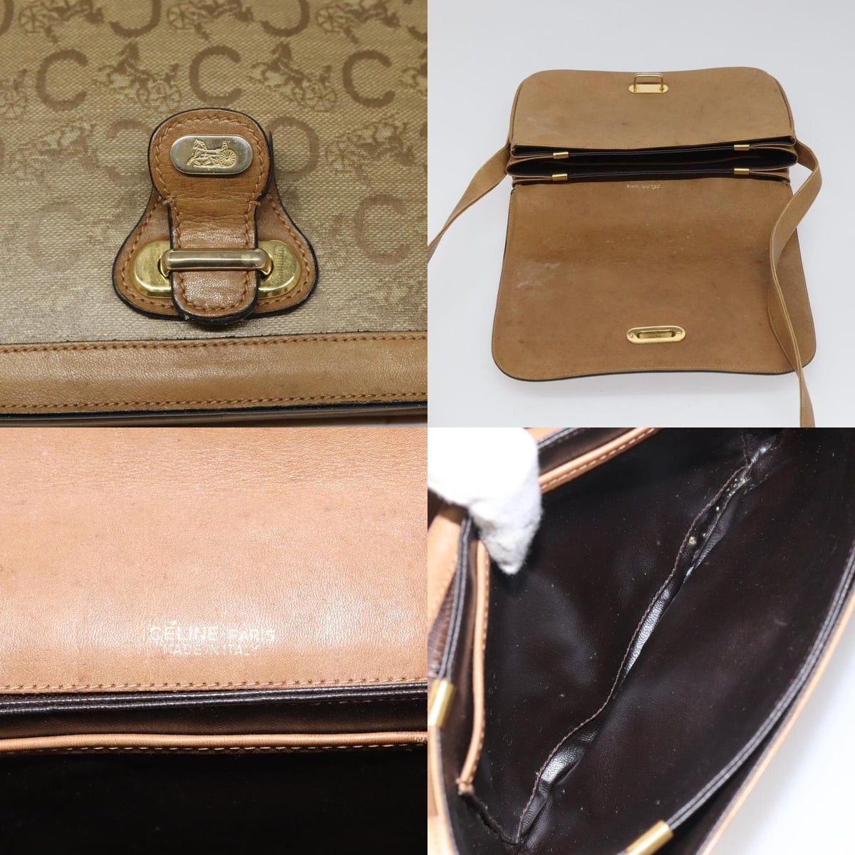 Celine CELINE C Sulky Shoulder Bag Pvc Beige Size ONE SIZE - 11 Thumbnail