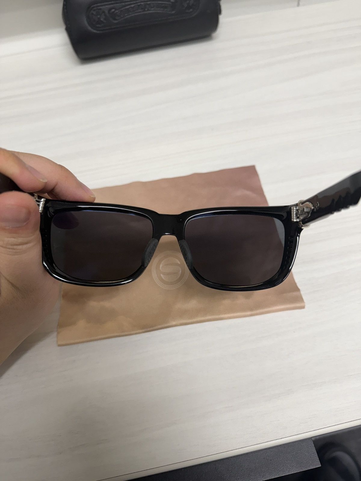 Chrome Hearts Chrome hearts disco stick sunglasses. Gloss black Size ONE SIZE - 6 Thumbnail