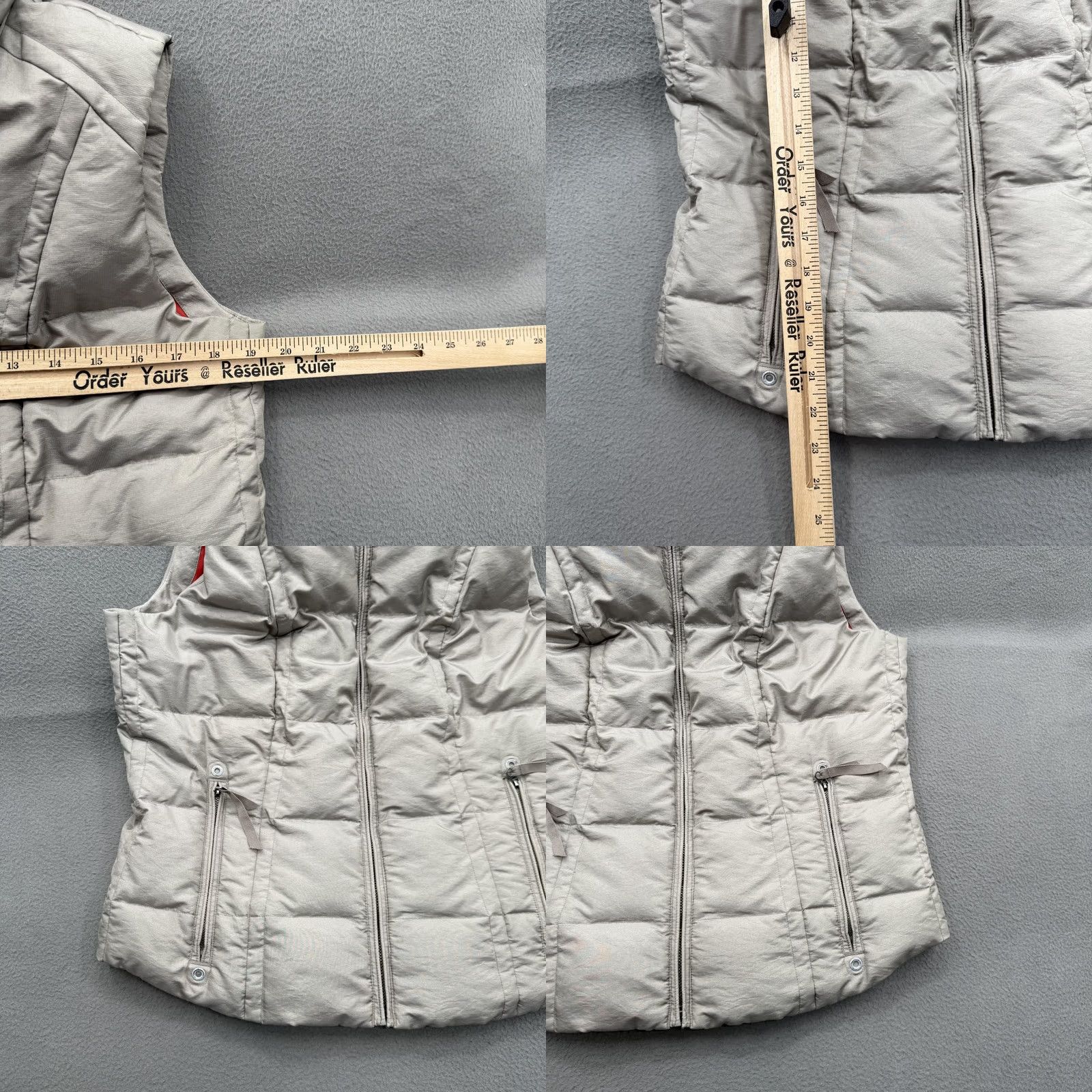 Eddie Bauer Eddie Bauer Vest Womens Medium Beige Down Quilted Puffer Yukon EB550 Full Zip Vest Size M / US 6-8 / IT 42-44 - 8 Thumbnail