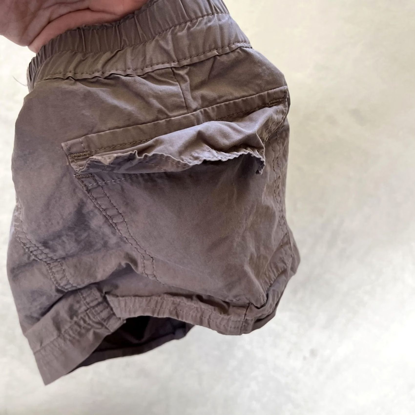 Pacsun PacSun Shorts Juniors XS Brown Twill Cargo Elastic Waist Low Rise Casual Size 26" / US 2 / IT 38 - 7 Thumbnail