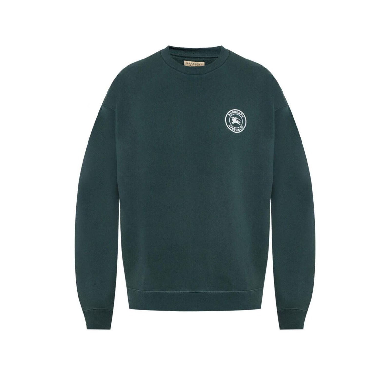 Burberry REYLIEGH GREEN COTTON WHITE KNIGHT LOGO PULLOVER SWEATER XXL Size US XXL / EU 58 / 5 - 3 Thumbnail