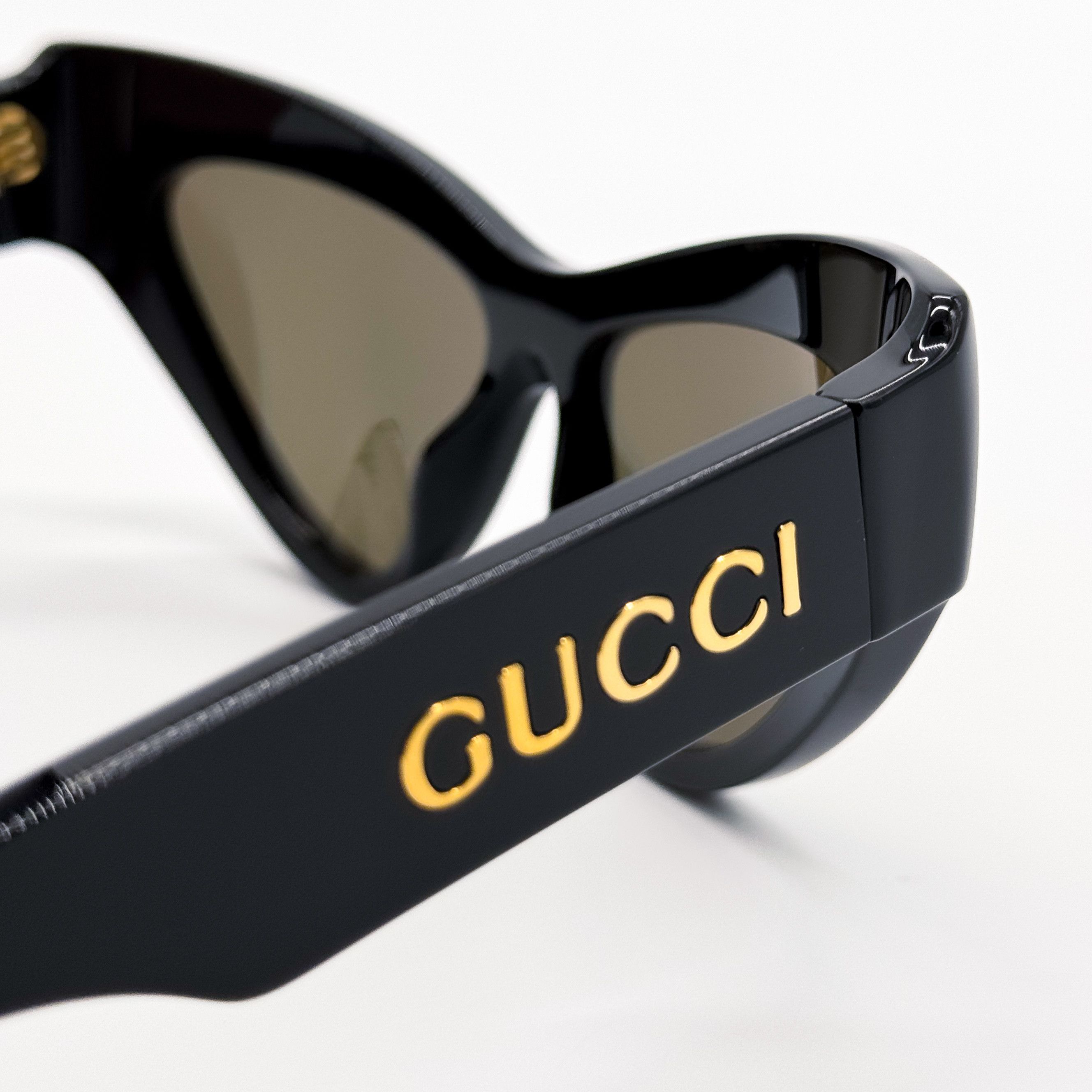 Gucci NEW GUCCI GG1294S 002 WOMEN BLACK GOLD CAT EYE SUNGLASSES Size ONE SIZE - 8 Thumbnail