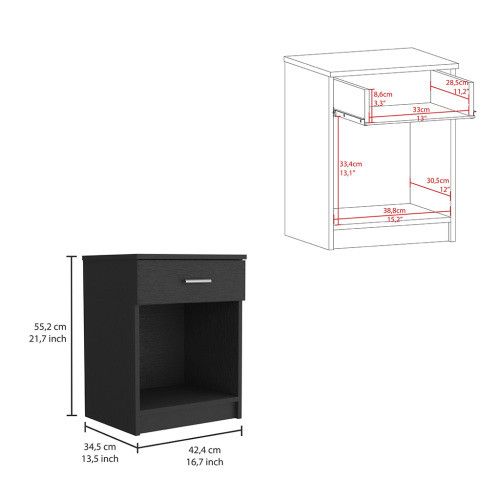 Designer × Homemade Eco Nightstand , End Table, Side Table Superior Top, One Dr Size US L / EU 52-54 / 3 - 5 Thumbnail