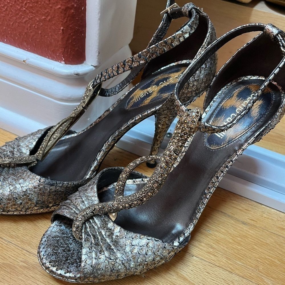Roberto Cavalli STUNNING ROBERTO CAVALLI SNAKE HEELS Size US 8 / IT 38 - 7 Thumbnail