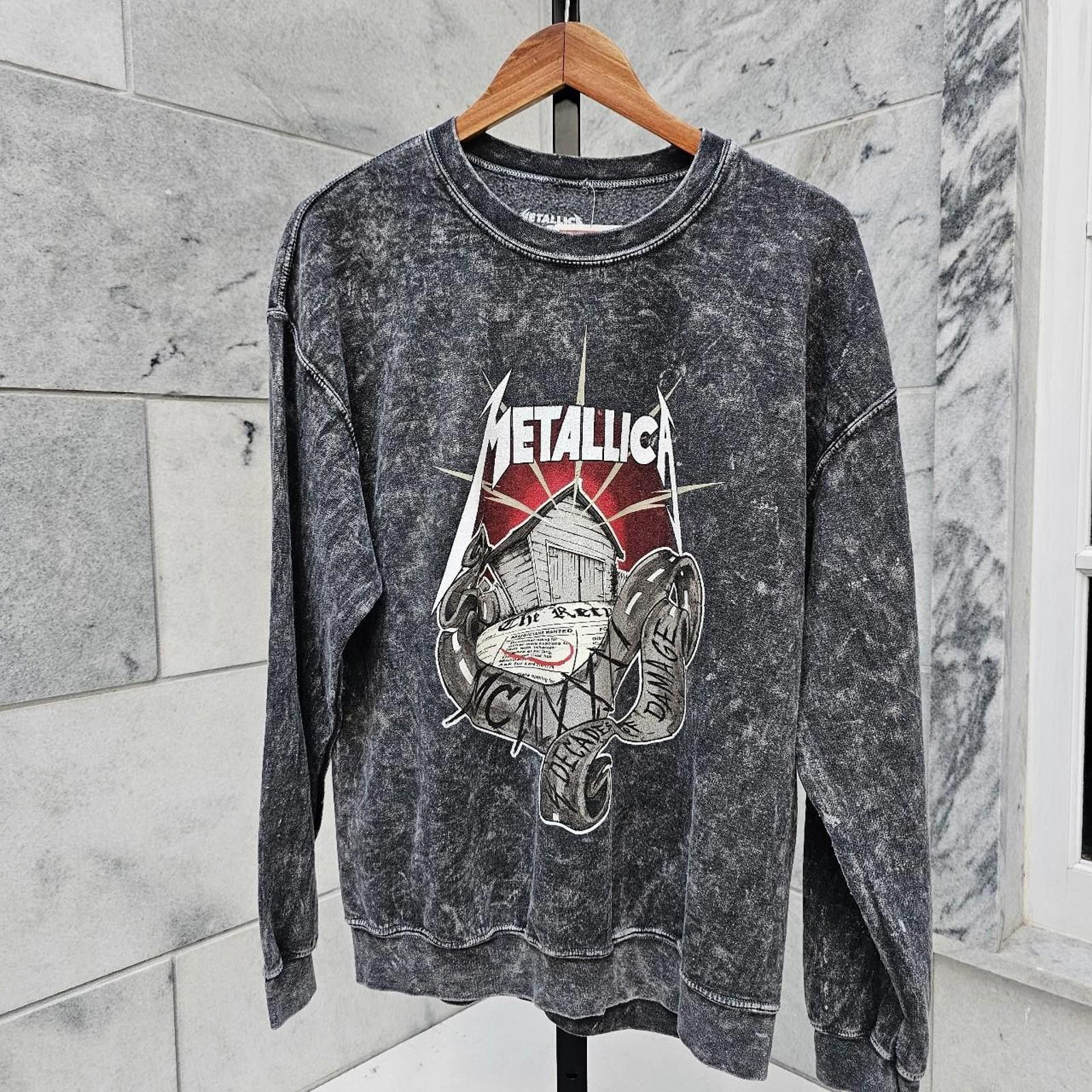 Other Women's Grey and Red Metallica Sweatshirt Size M / US 6-8 / IT 42-44 - 5 Thumbnail