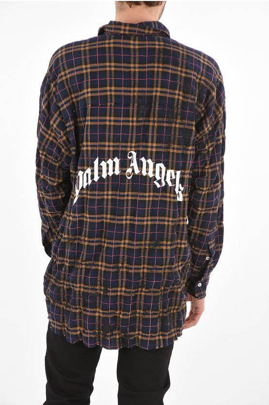 Palm Angels o1y0325 Logo Checked Shirt in Multicolor Size US S / EU 44-46 / 1 - 3 Thumbnail