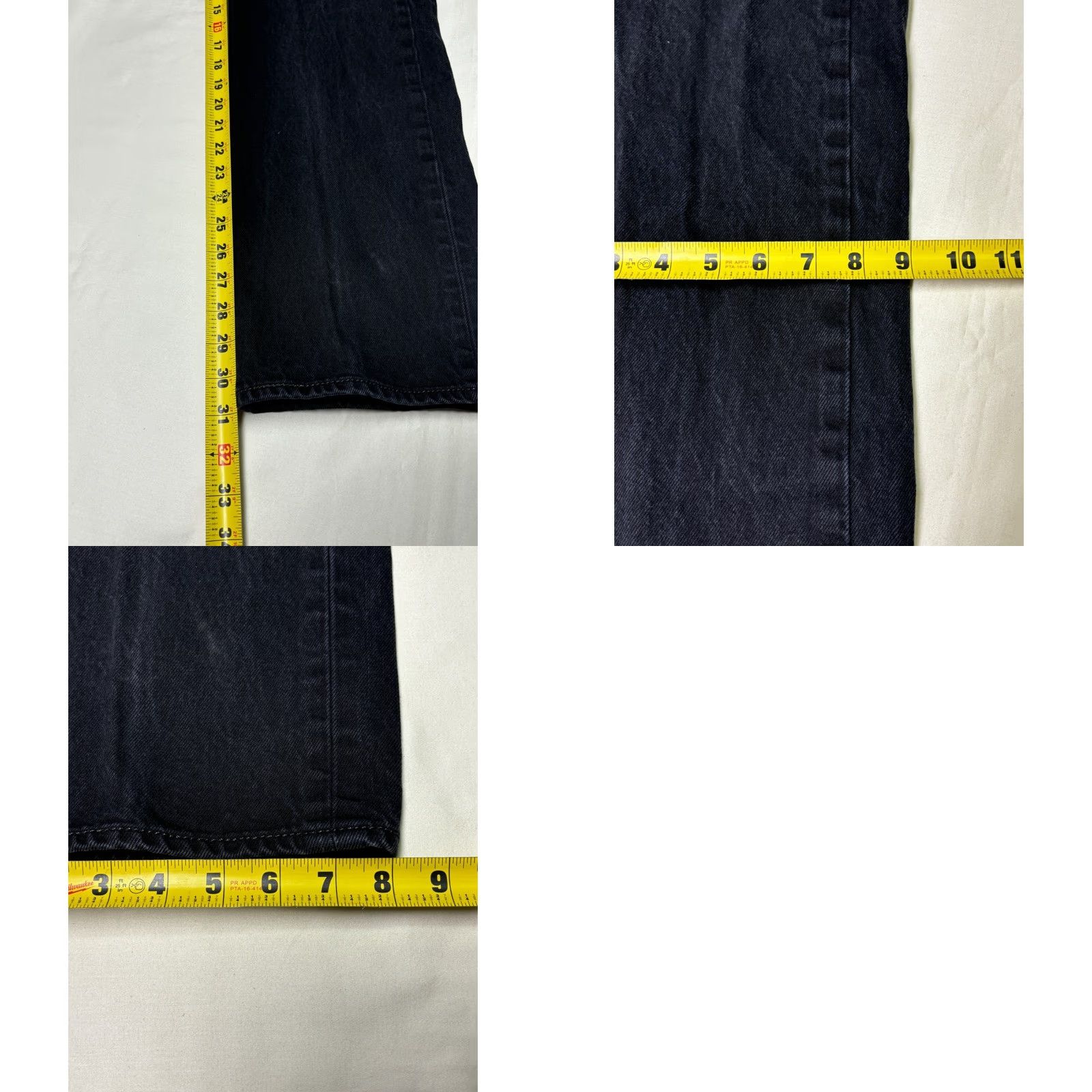 CO Levi Strauss & Co 501 Black Wash Denim Jeans Mens W36 L32 Button Fly Straight Classic Fit 90s Streetwear Denim Pants Size US 36 / EU 52 - 9 Thumbnail
