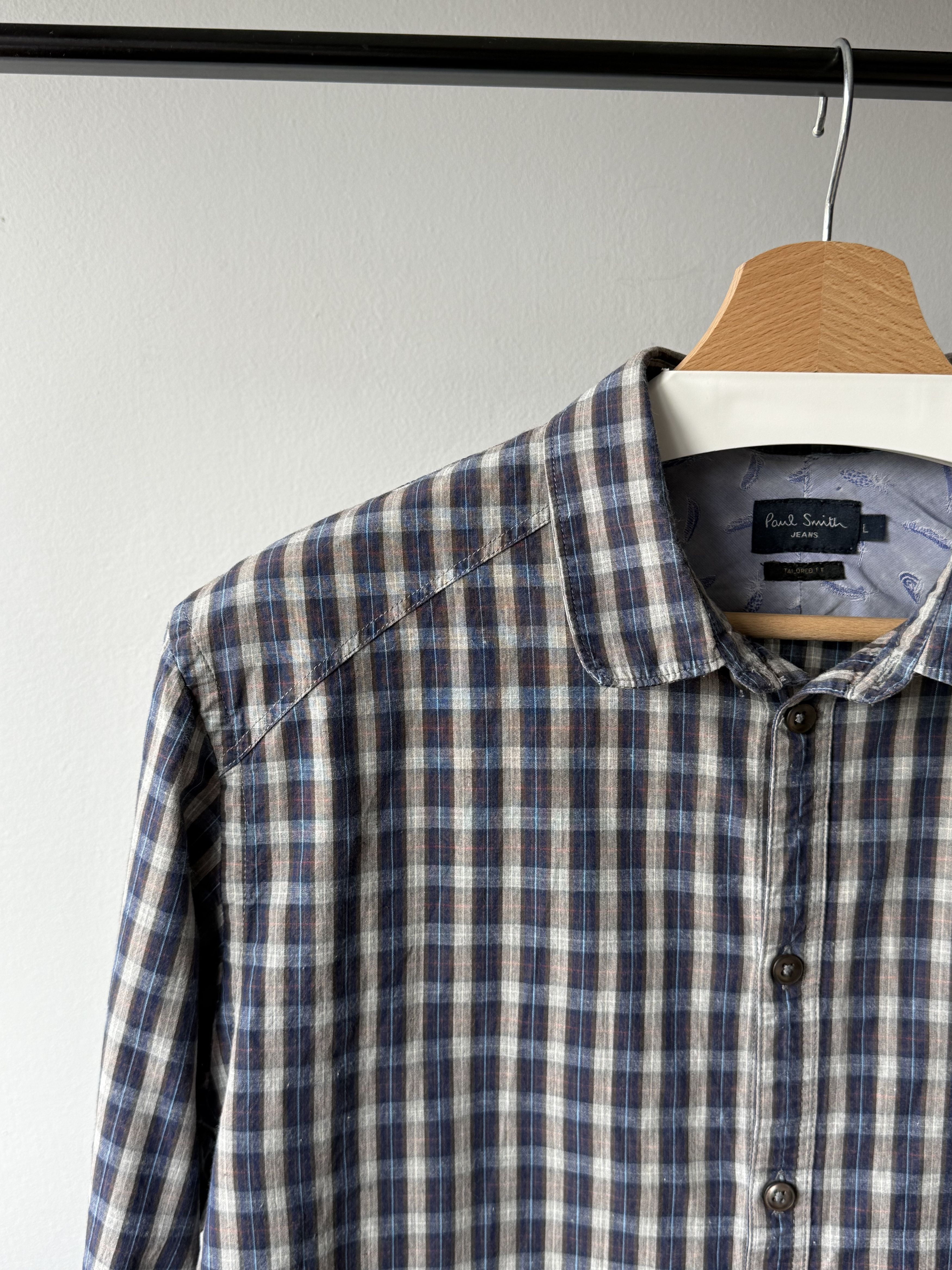 Paul Smith Paul Smith Jeans Plaid Tailored Fit Cotton Long Sleeve Shirt Size US L / EU 52-54 / 3 - 5 Thumbnail