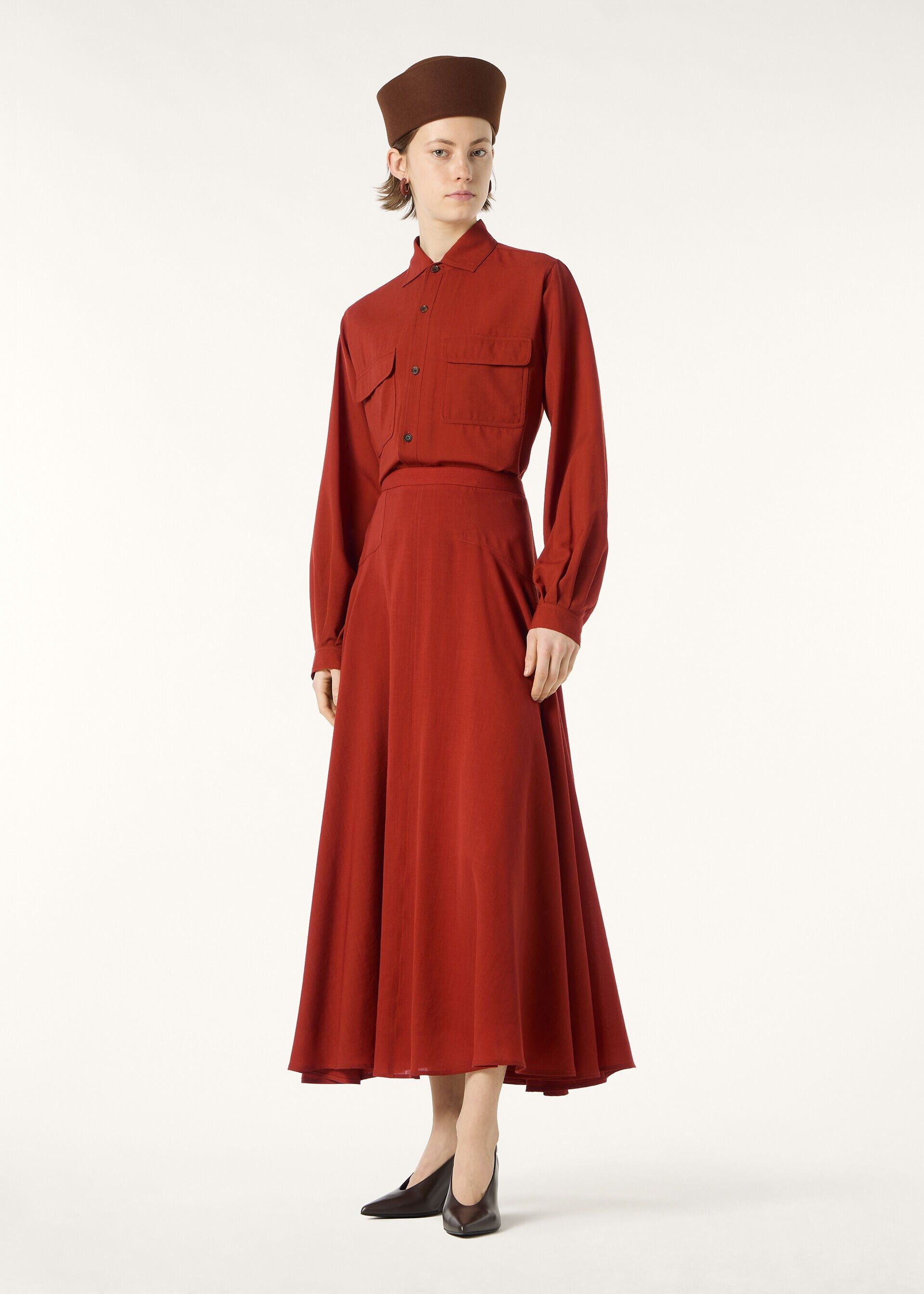 Loro Piana os11x0426 FAN7058 Flavia Skirt in Dry Roses Size 25" / US 0 / IT 36 - 2 Thumbnail