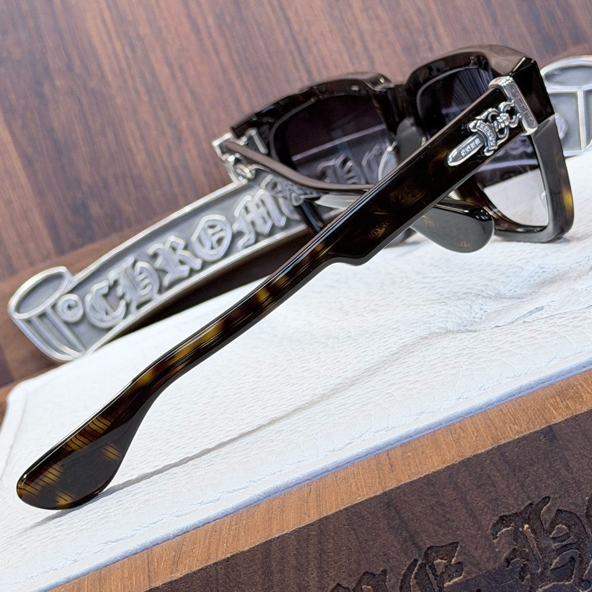 Chrome Hearts Chrome Hearts BOX-OFFICER DIAMOND EMBELLISHED Glasses Size ONE SIZE - 7 Thumbnail