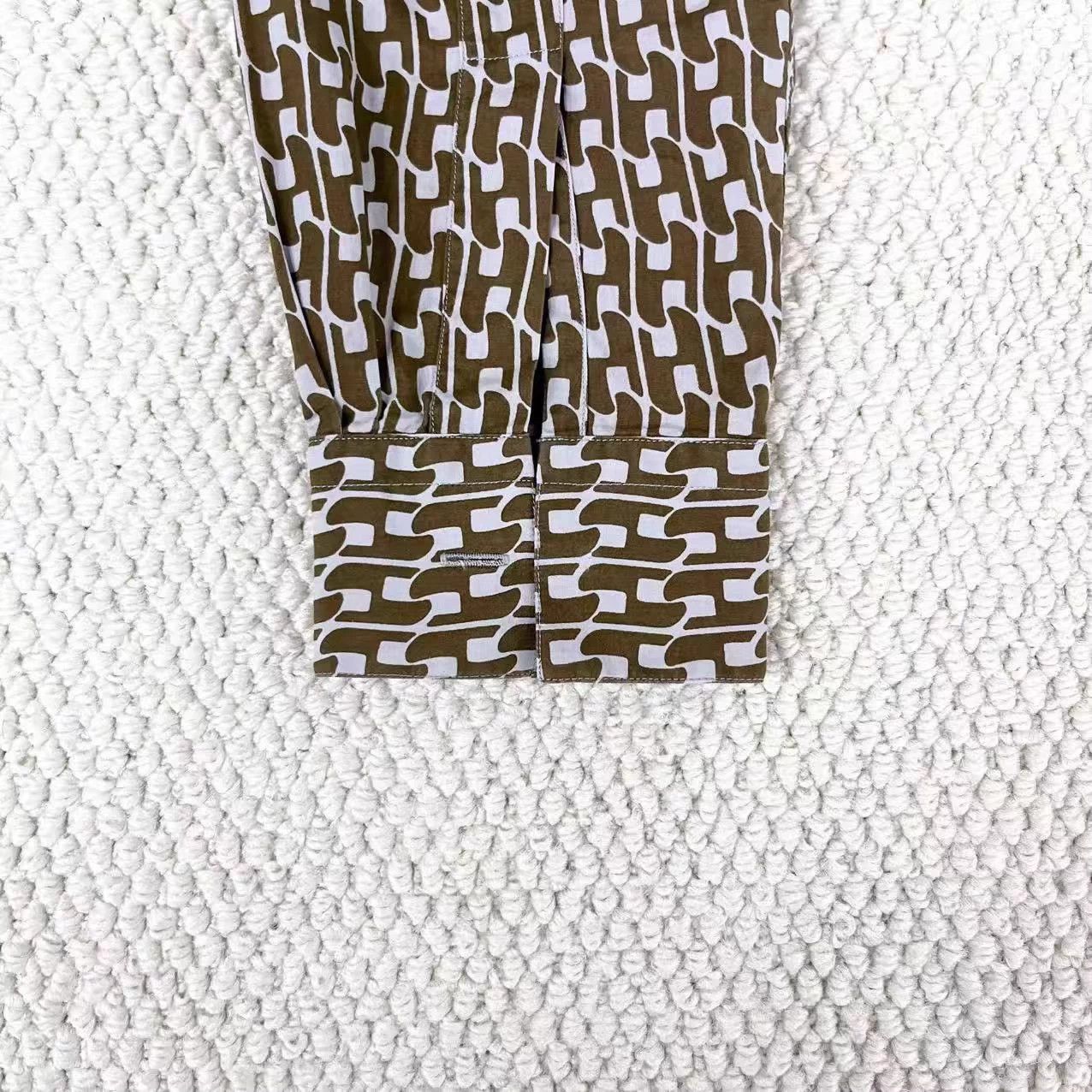 Hermes Hermes Brown H All Over Print Shirt Jacket Unisex NWT Size US XS / EU 42 / 0 - 4 Thumbnail