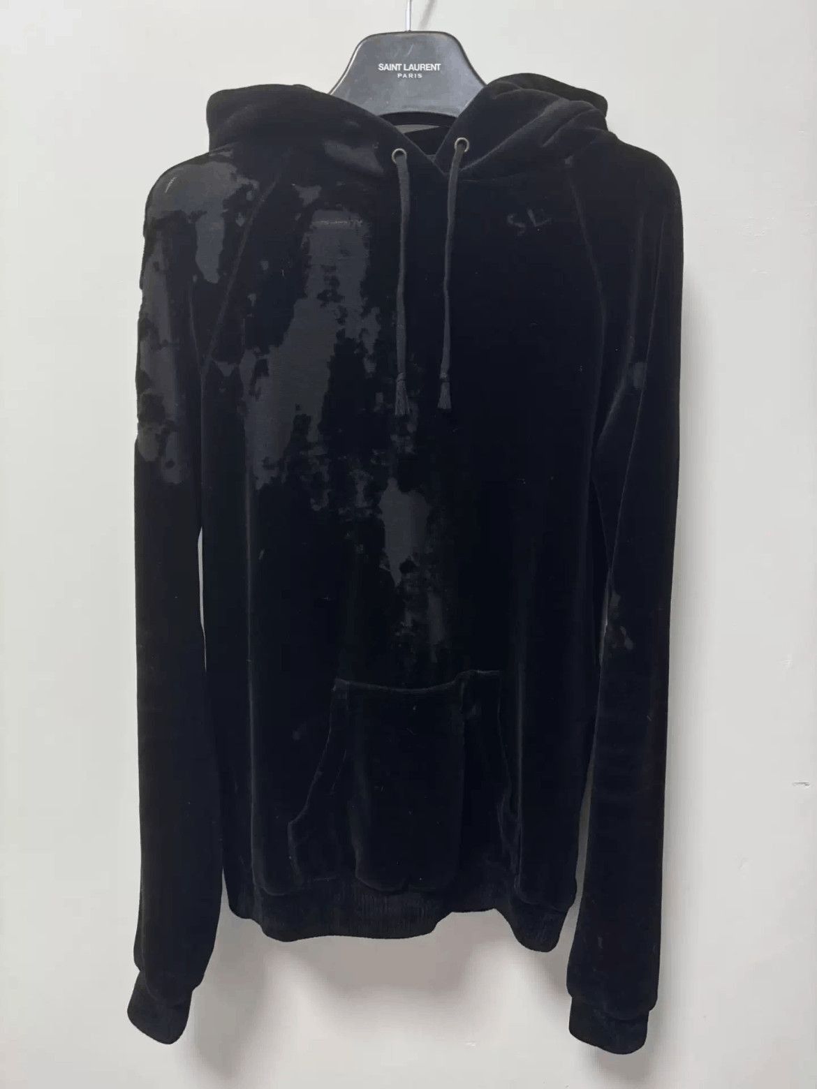 Saint Laurent Paris Saint Laurent Paris 18Aw Velvet Hoodie-2508 Size US XS / EU 42 / 0 - 1 Thumbnail