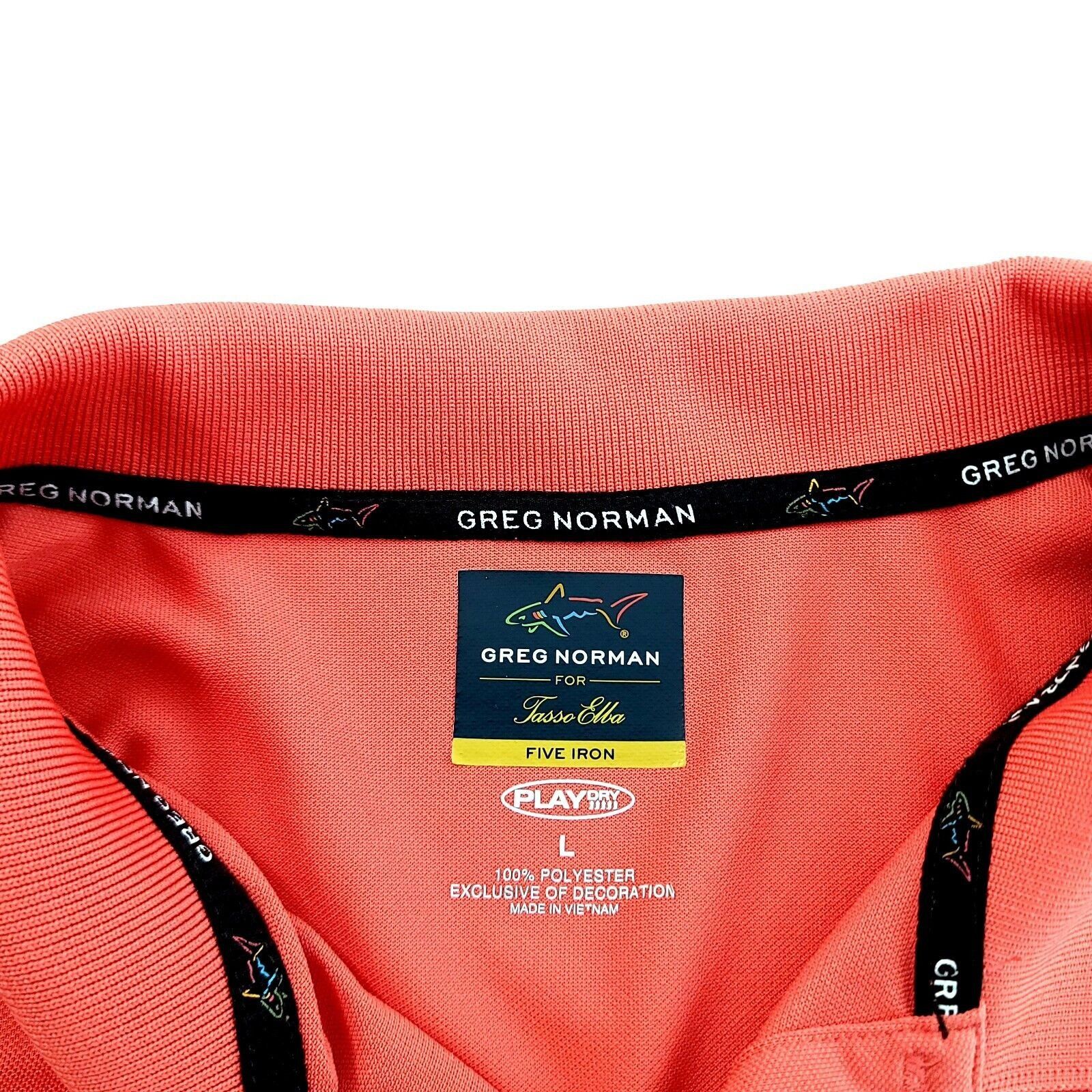 Greg Norman Greg Norman Tasso Elba Five Iron Play Dry Large Orange Colla Size US L / EU 52-54 / 3 - 9 Thumbnail