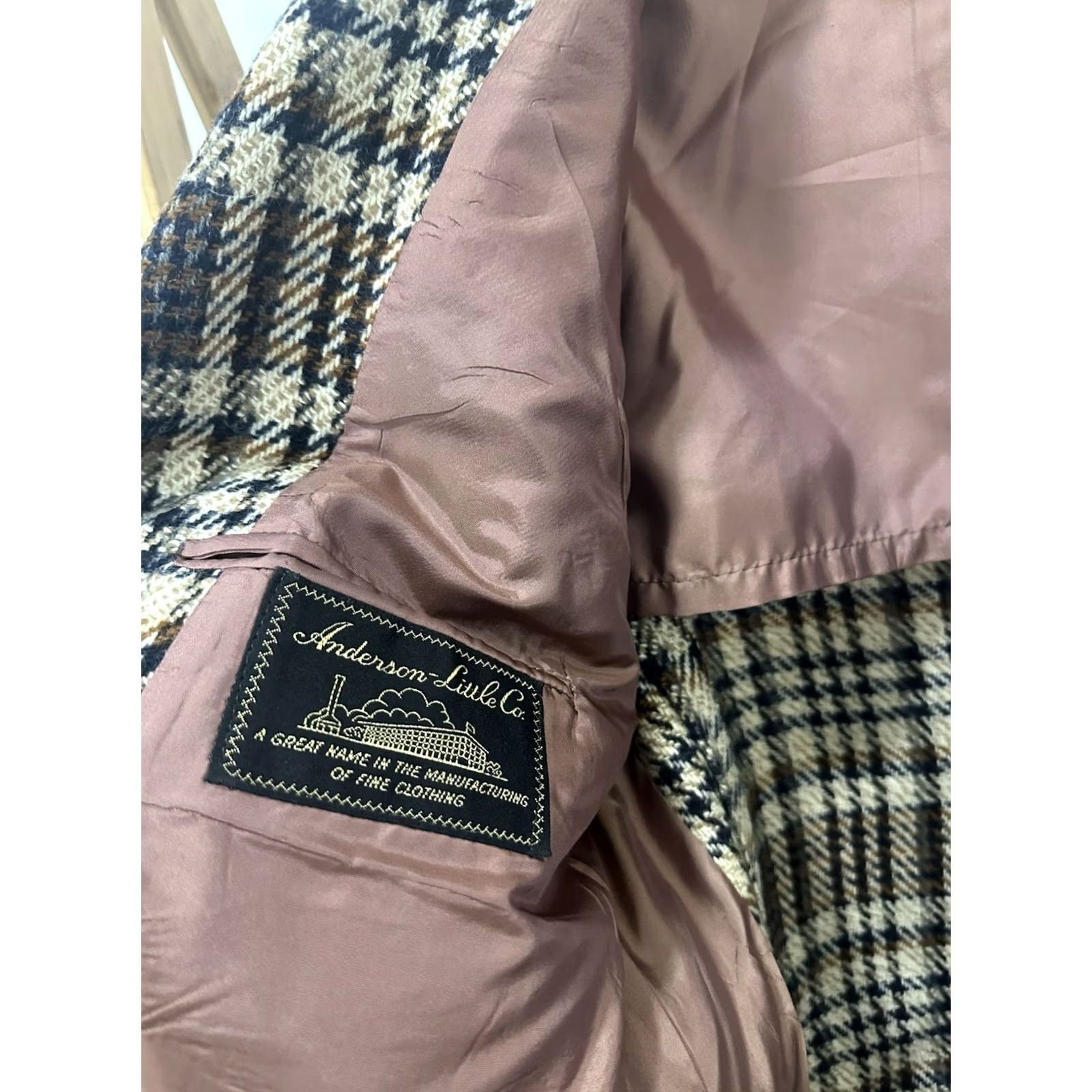 Vintage VINTAGE 60s 70s Anderson Little Sport Coat Plaid Wool Blazer XL Mens Size 46R - 3 Thumbnail