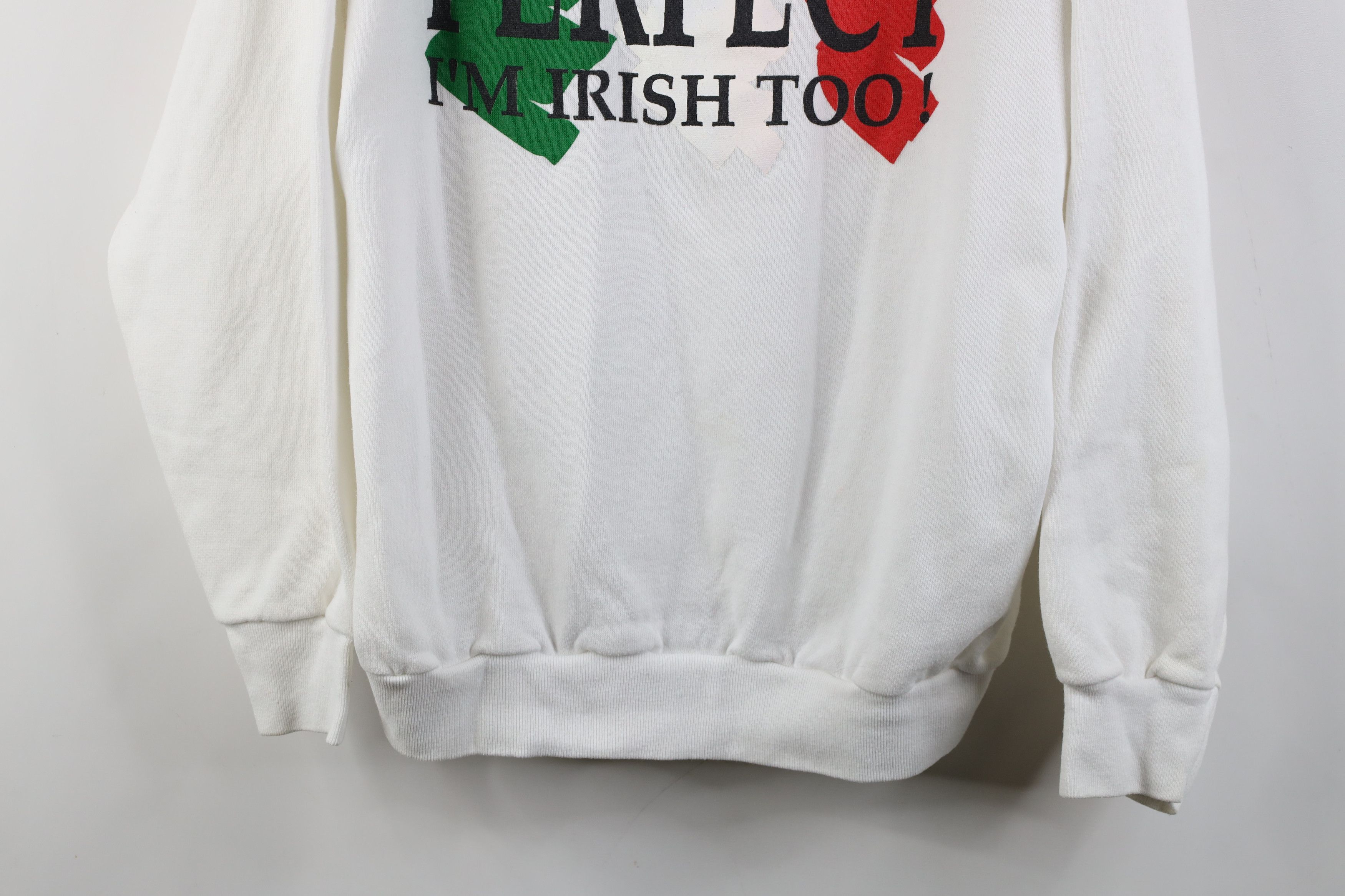 Vintage Vintage 90s Perfect I'm Irish Too Crewneck Sweatshirt USA Size US XL / EU 56 / 4 - 3 Thumbnail