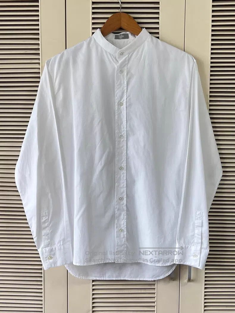 Dior Dior Size 37 White stand-up collar long-sleeved shirt Size US XXS / EU 40 - 1 Thumbnail