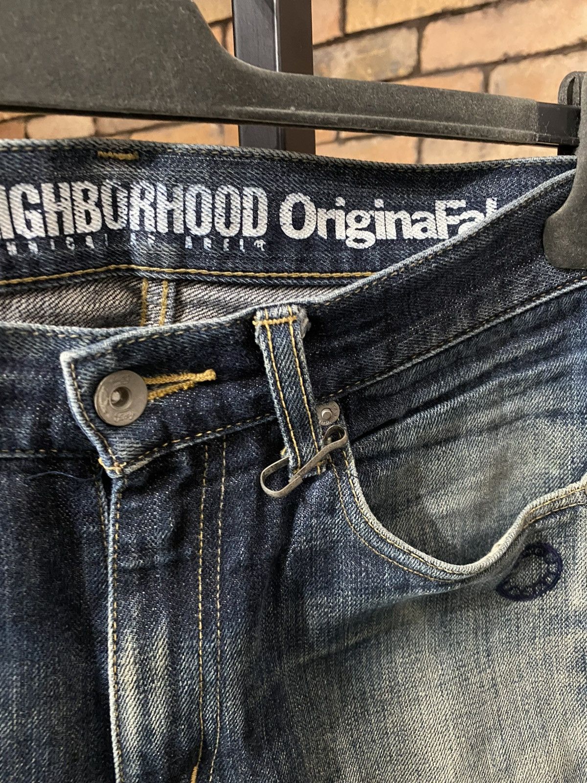 Original Fake KAWS X NEIGHBORHOOD 12EX SELVEDGE JAPANESE DENIM JEANS Size US 30 / EU 46 - 8 Thumbnail