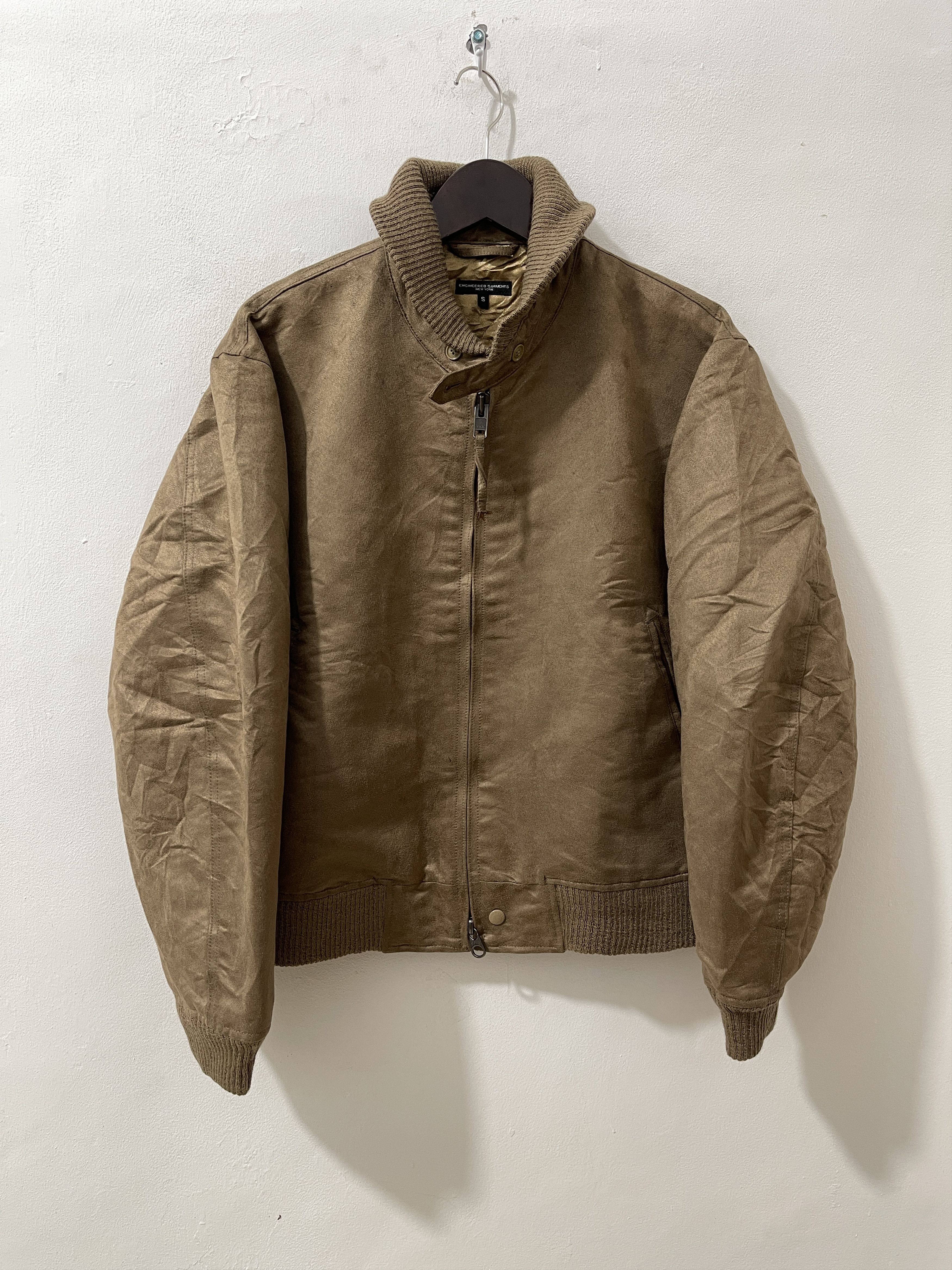 Engineered Garments Vintage 2000s Engineered Garments Tanker Suede Bomber Jacket Size US S / EU 44-46 / 1 - 1 Thumbnail
