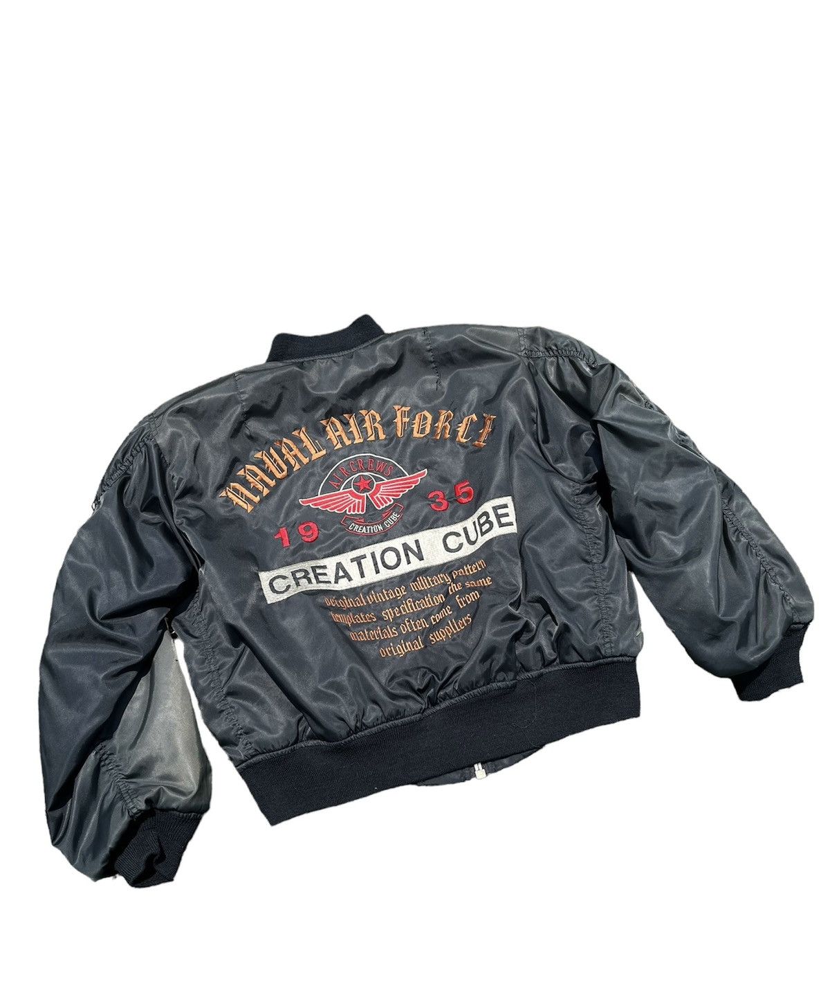 Naval Clothing Factory 🔥RARE Vintage Naval Air Force Embroidery Bomber Jacket Size US L / EU 52-54 / 3 - 3 Thumbnail