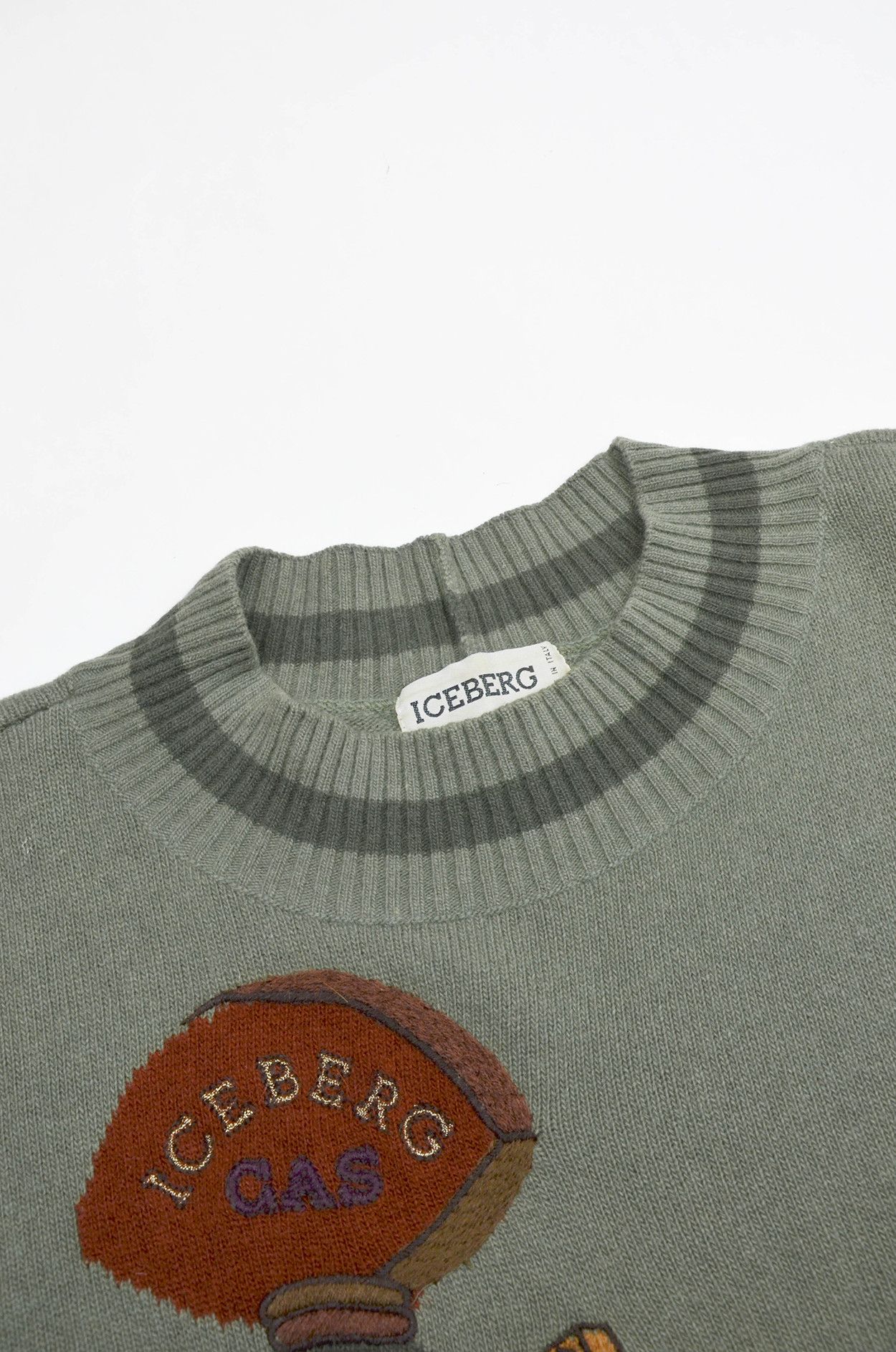 Iceberg Iceberg 1990 Wool Angora Graphic Knit Sweater - Size L Size L / US 10 / IT 46 - 6 Thumbnail