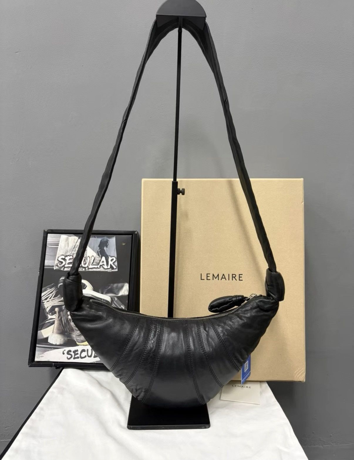 Lemaire Lemaire Small Black Croissant Bag K34 Size ONE SIZE - 1 Thumbnail