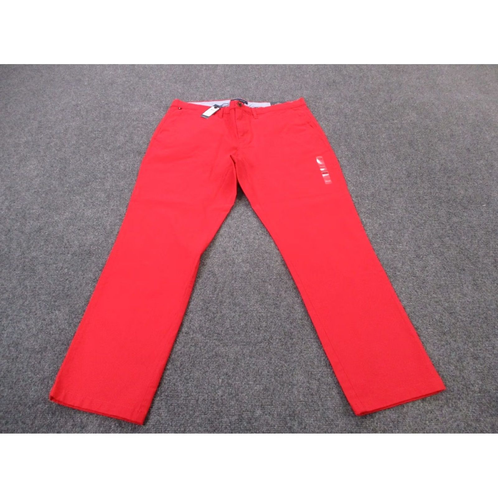 Tommy Hilfiger Tommy Hilfiger Pants Men 36 x 30 Red Slim Fit Stretch Straight Preppy Casual NEW Pants Regular 36 Red Straight Mens Size US 36 / EU 52 - 2 Thumbnail