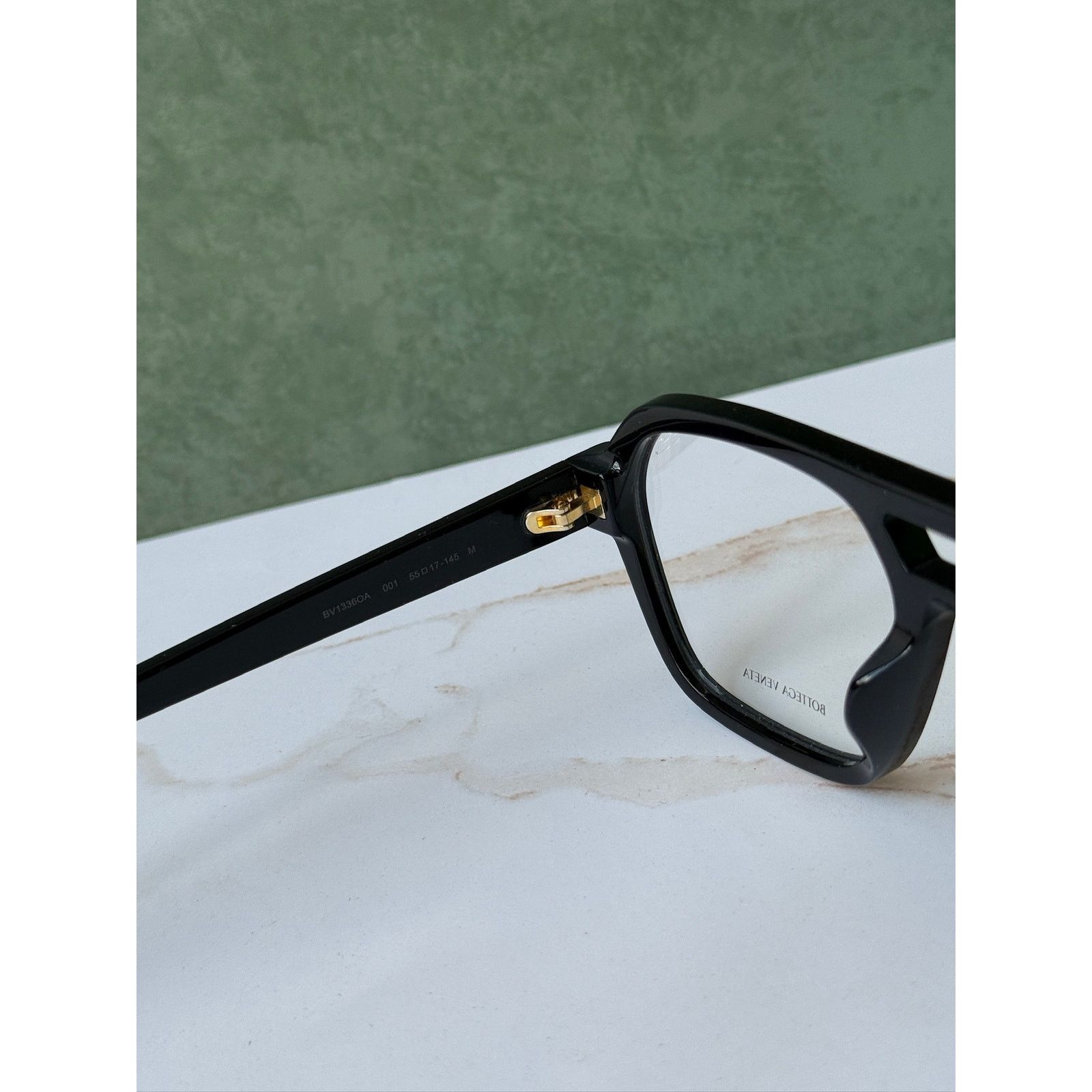 Bottega Veneta NEW Bottega Veneta BV1336OA Black Aviator Eyeglasses Frames Size ONE SIZE - 8 Thumbnail