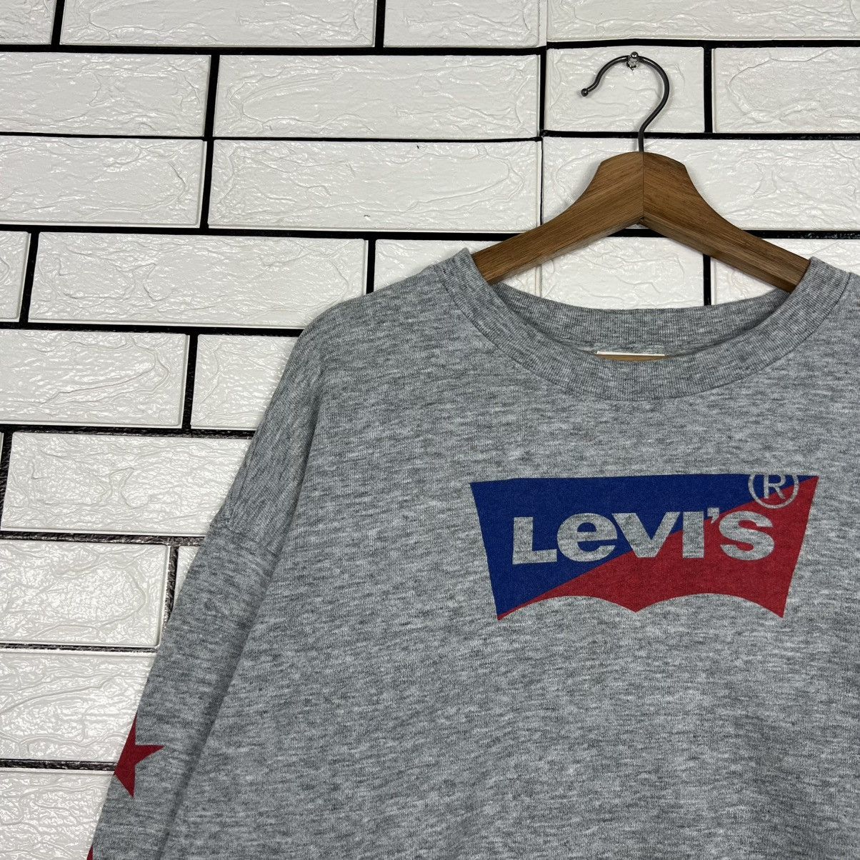 Levi's LEVIS Big Logo Cropped Sweater #4295-C195 Size M / US 6-8 / IT 42-44 - 4 Thumbnail