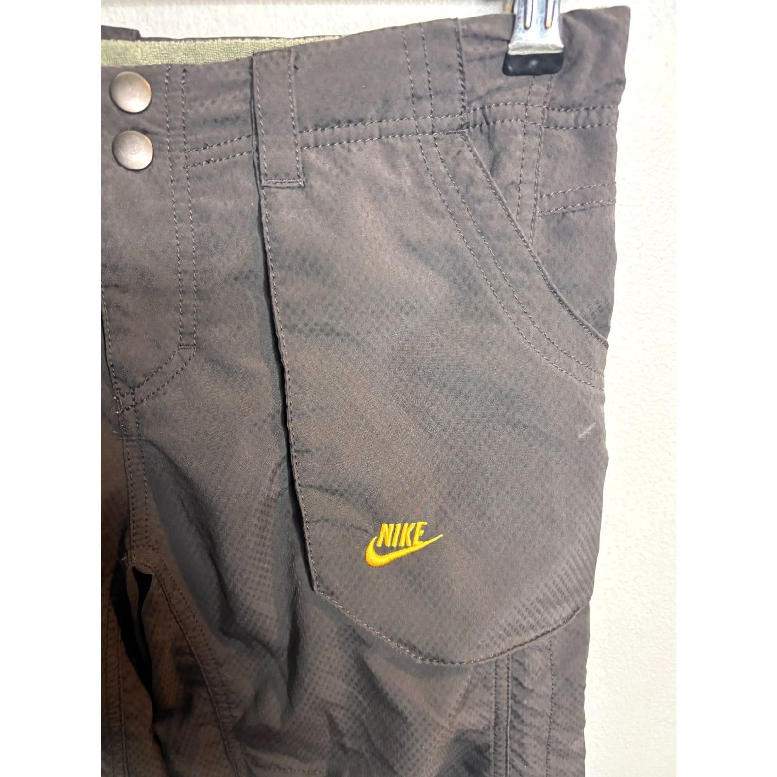Nike Nike Baggy Windbreaker Pants Womens S Brown 5011 Vintage Size 28" / US 6 / IT 42 - 3 Thumbnail