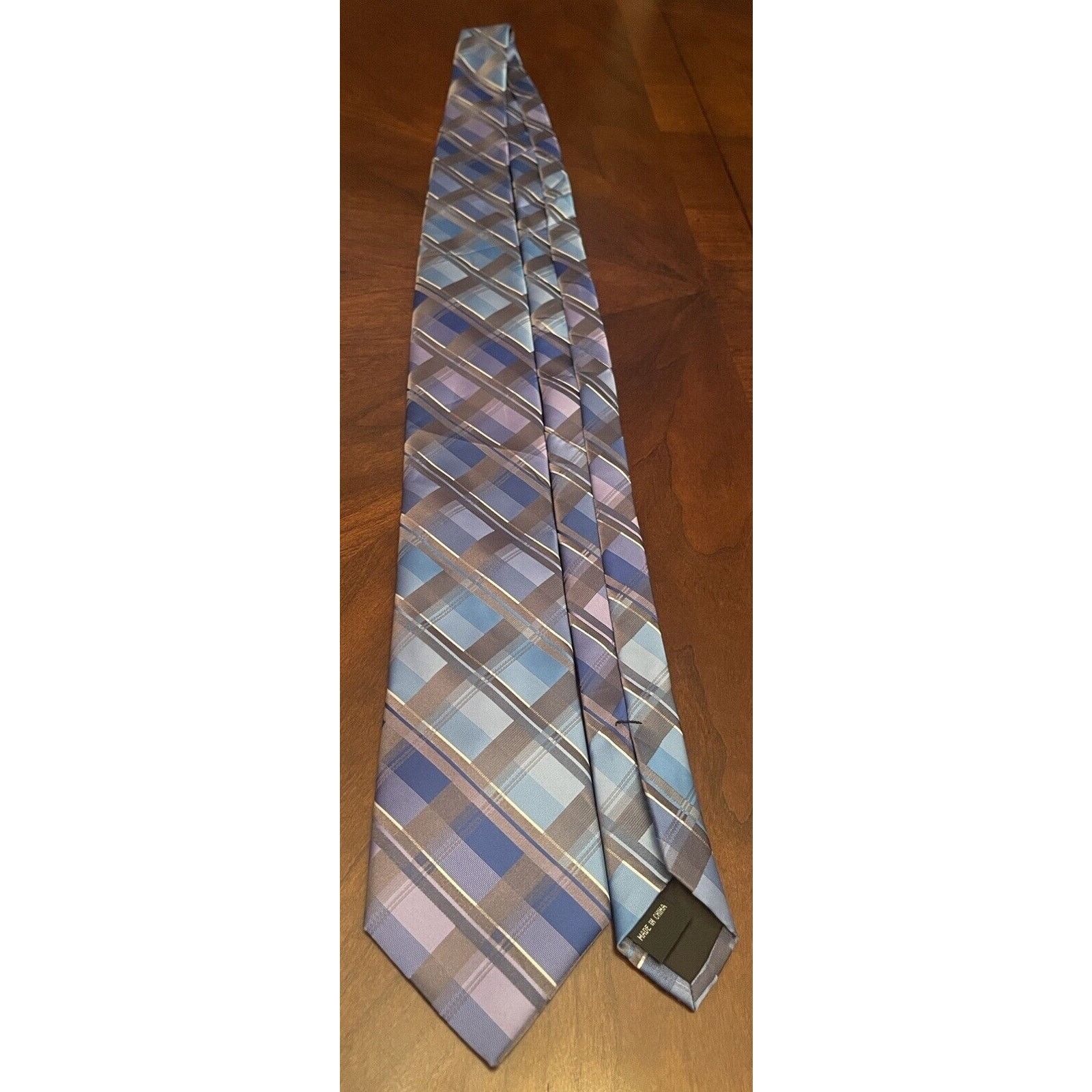 Arrow Arrow Blue Gray 100% Polyester Men’s Neck Tie Made In China Size ONE SIZE - 3 Thumbnail
