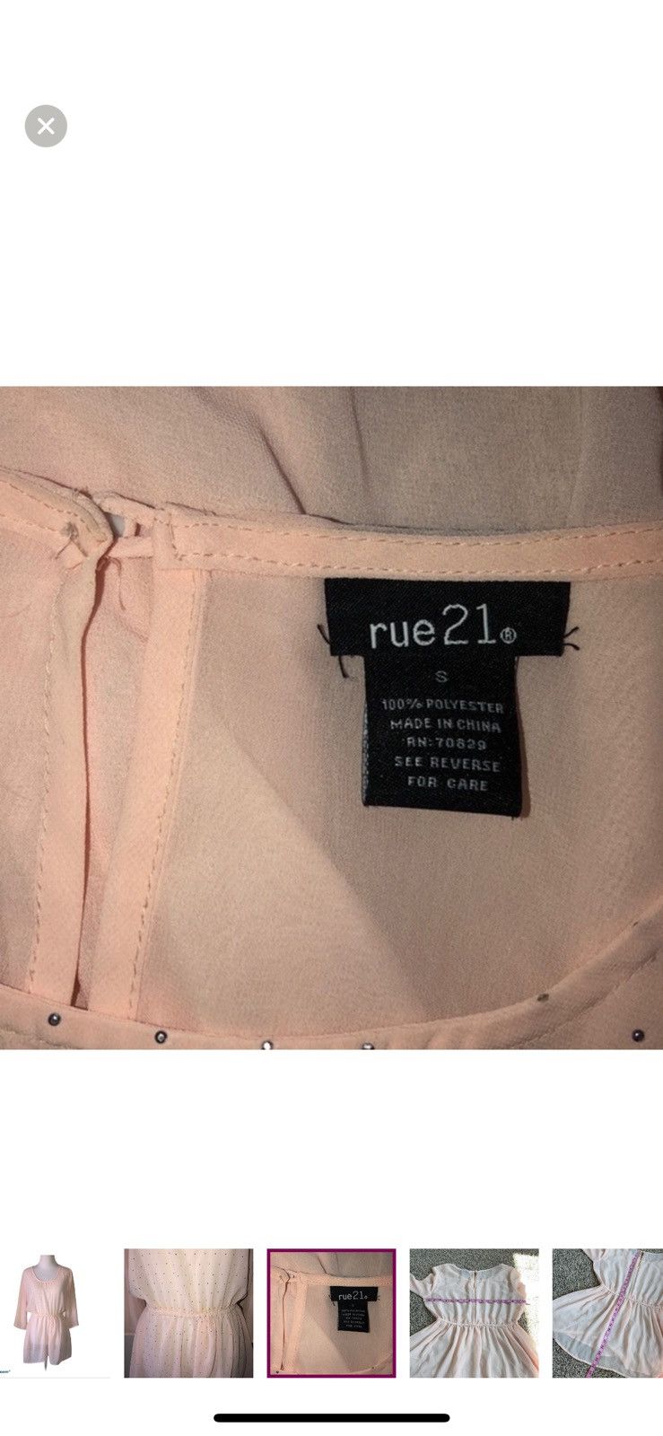 rue21 Rue 21 small studded sheer blouse Size S / US 4 / IT 40 - 3 Thumbnail